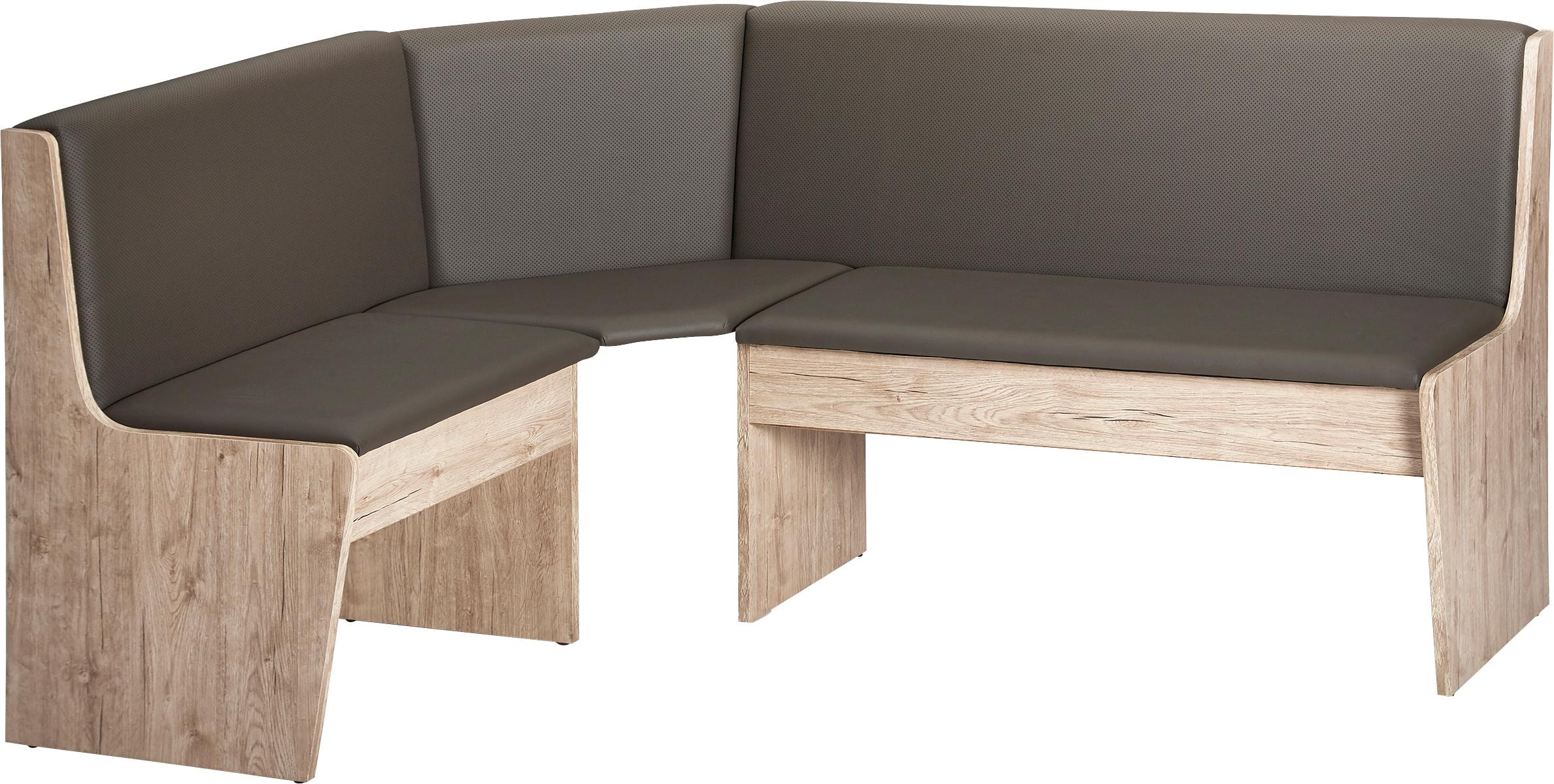 massivline&more Ensemble de bancs d'angle »Sylt« Ensemble, 4 cuis tlg. banquette d’angle modulable, banquette d’angle avec coffre