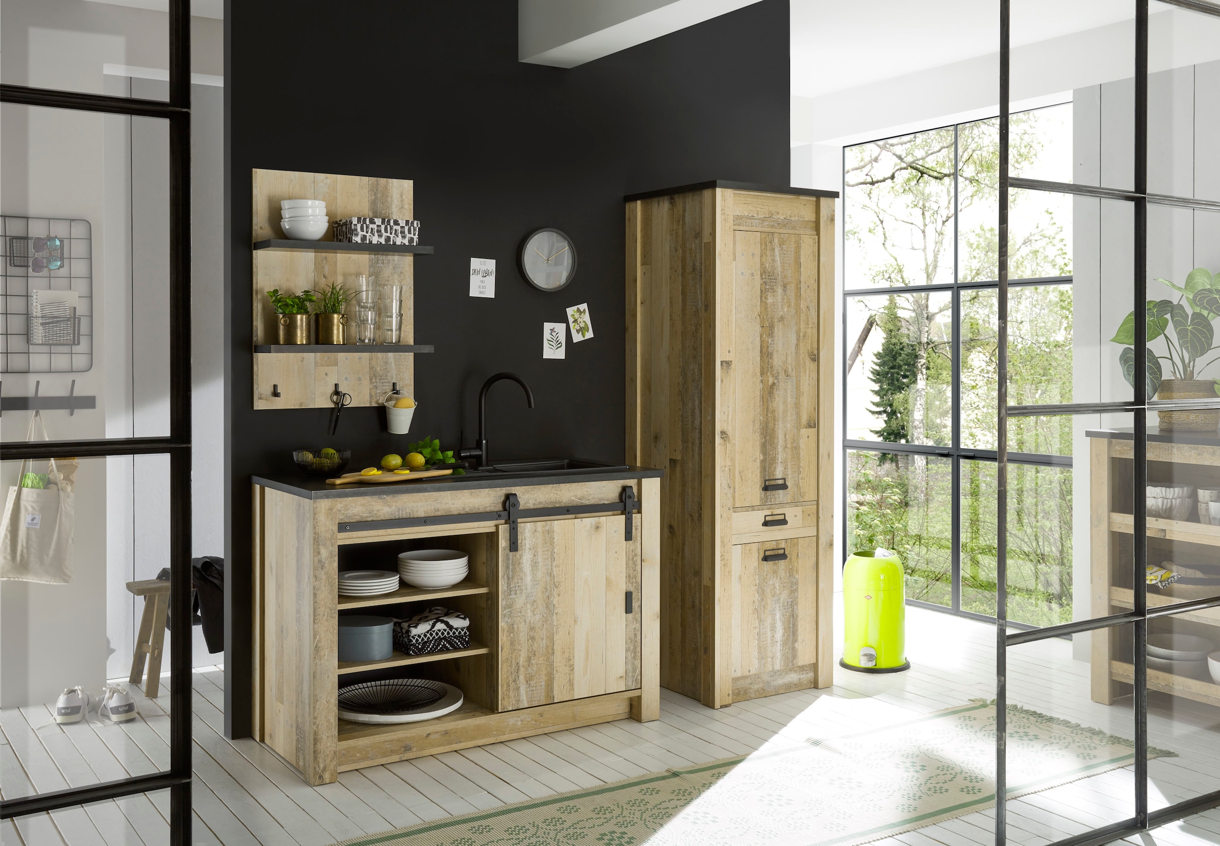 Home affaire Wandregal »Sherwood«, Breite 60 cm, in modernem Holz Dekor, 28 mm starke Ablageböden