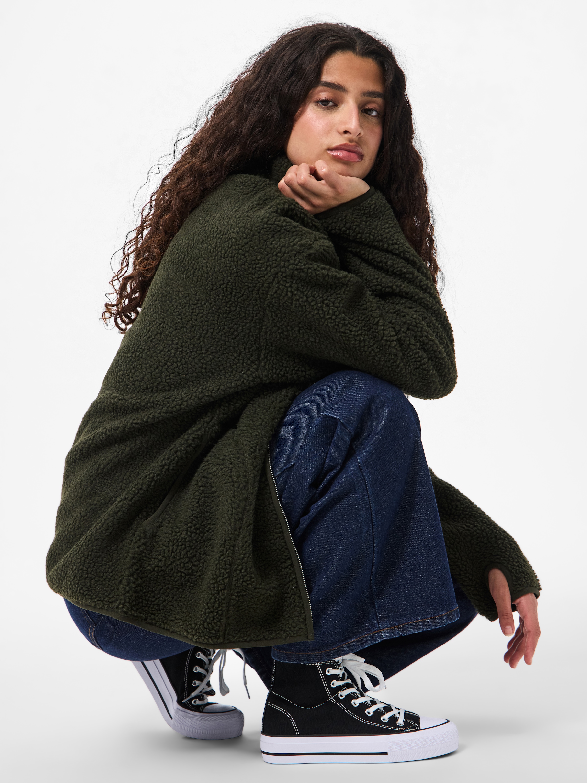 pieces Veste en peluche »PCSADIA LS TEDDY JACKET NOOS BC« fibre synthétique