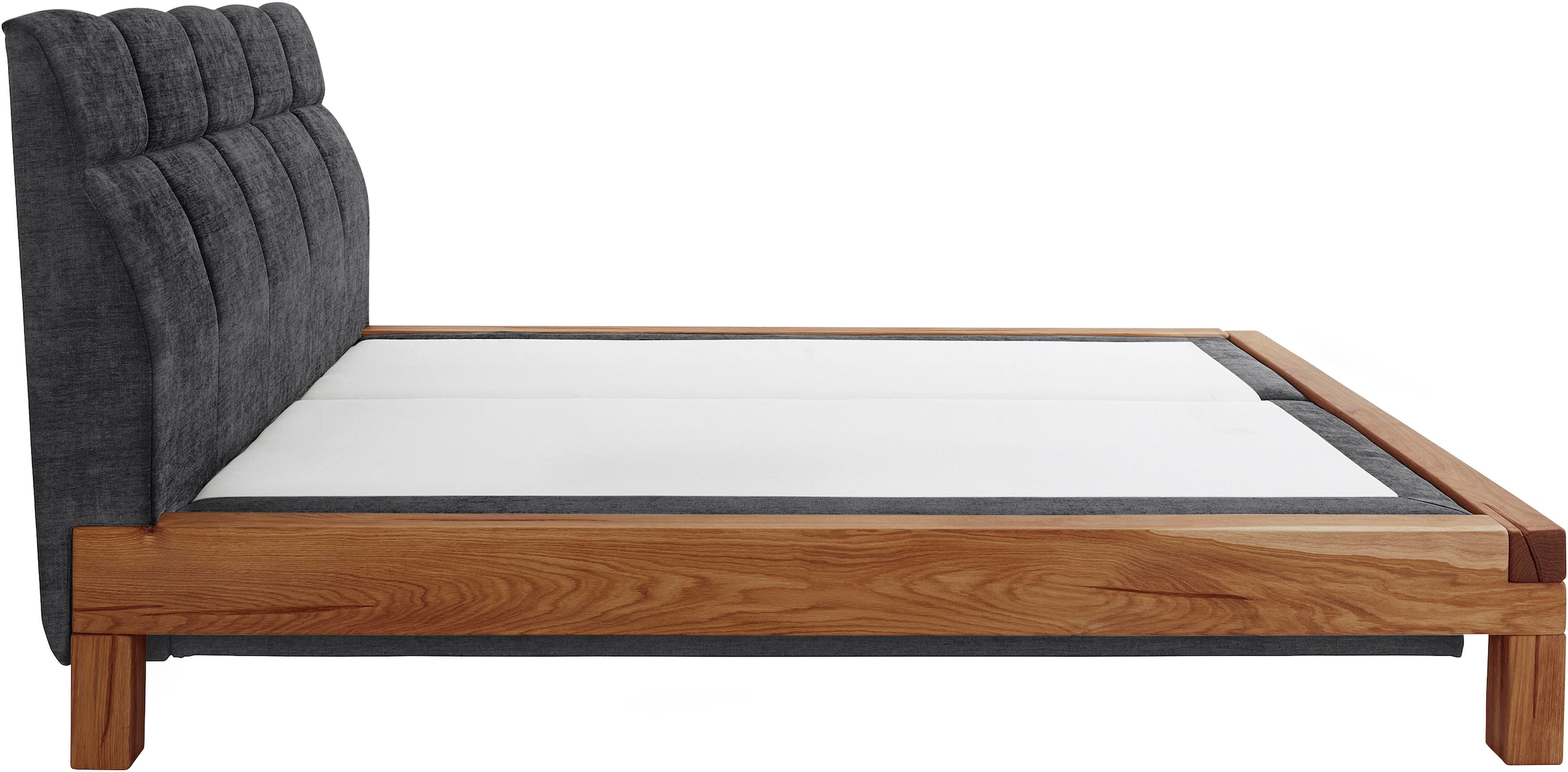 Home affaire Lit boxspring »VILLADS inkl. Taschenfederkernmatratze H2-H4 und Topper« surface de couchage : 160/200 cm en chêne à poutres, structure Inside-Boxspring