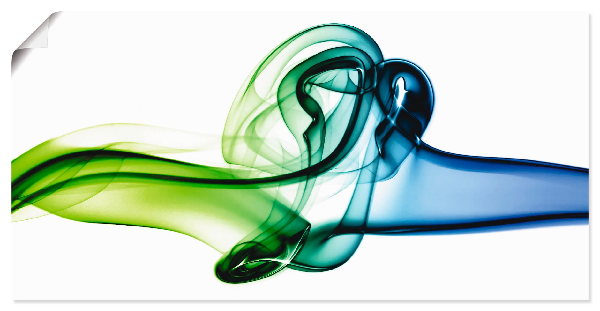 Image of Artland Wandbild »Aufeinanderprallen von blau und grün«, Muster, (1 St.), in vielen Grössen & Produktarten - Alubild / Outdoorbild für den Aussenbereich, Leinwandbild, Poster, Wandaufkleber / Wandtattoo auch für Badezimmer geeignet bei Ackermann Versand S