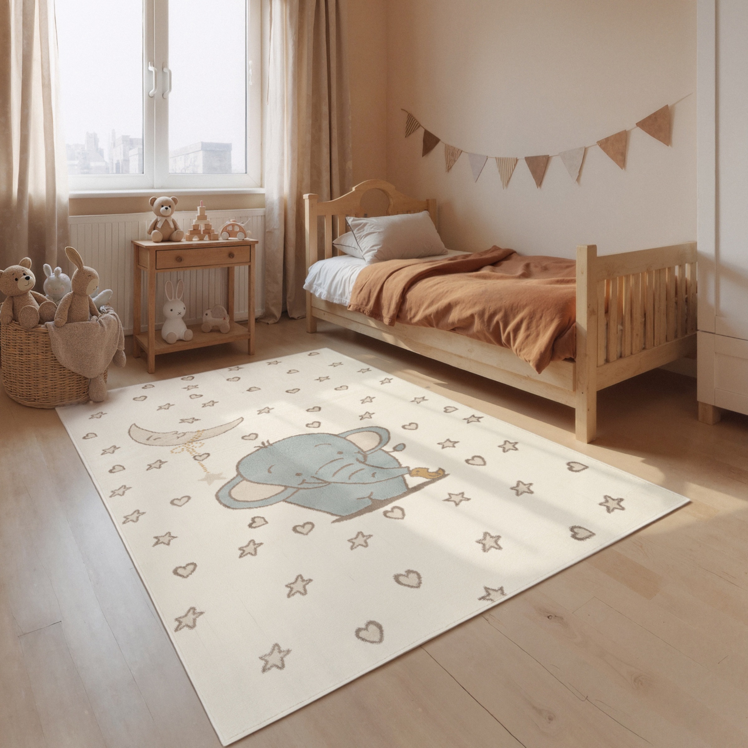 Image of HANSE Home Kinderteppich "Little Elli" rechteckig 10 mm Höhe Pflegeleicht, Weich, Kinderzimmer, Spielteppich, Spielunterlage