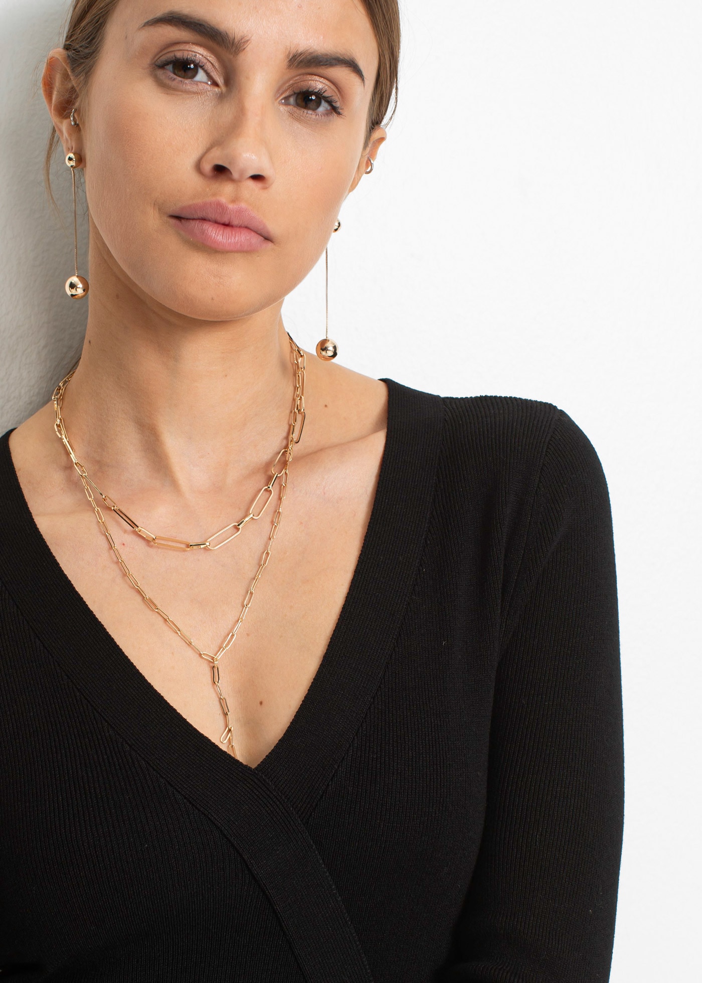 bonprix Robe en tricot »Strickkleid aus Viskose-Mix« für eleganten Look, aus Viskose-Mix, figurbetonte Passform