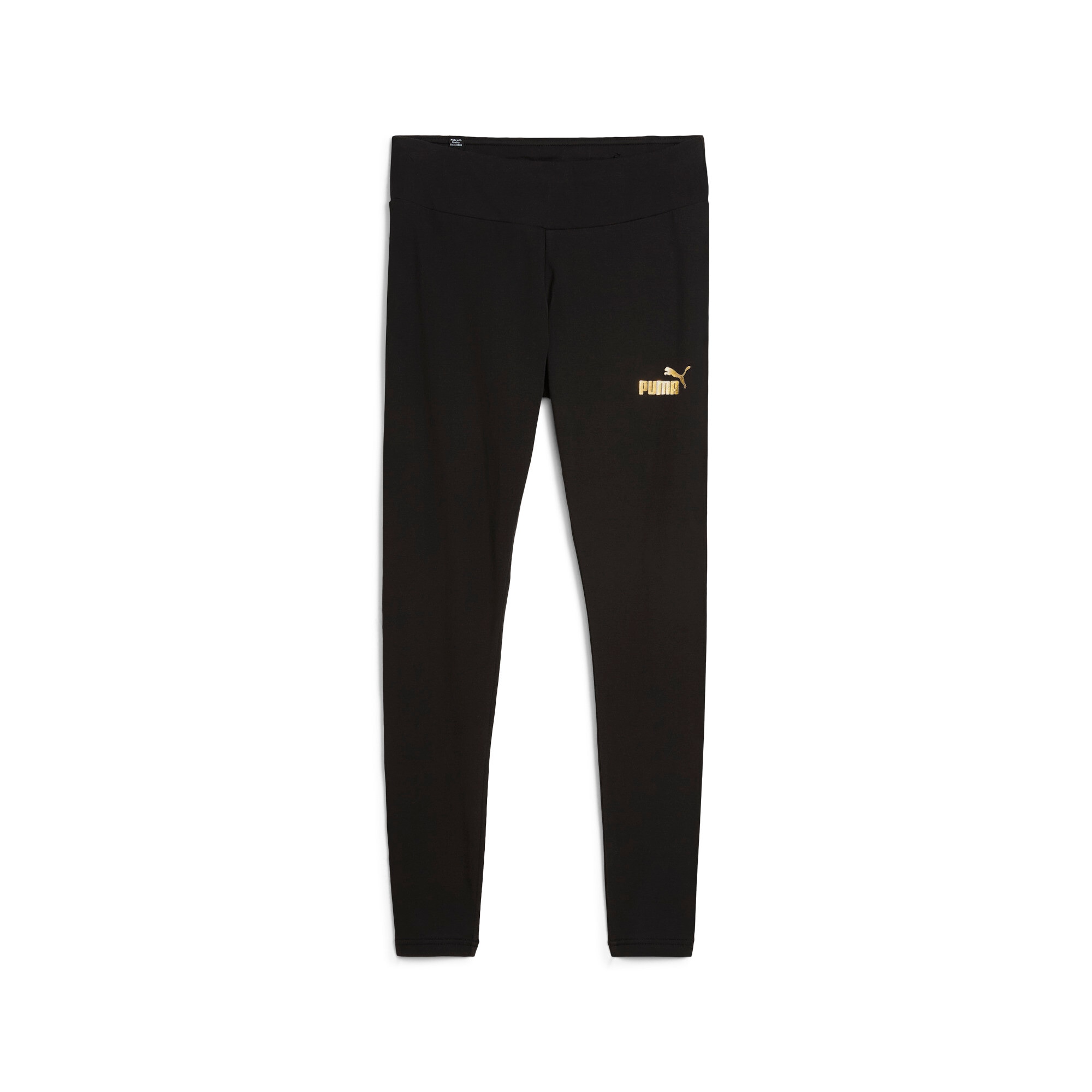 Image of PUMA Leggings "ESS TAPE MINIMAL GOLD LEGGINGS" sportlicher Stil, mit Foliendruck, mit Reissverschluss