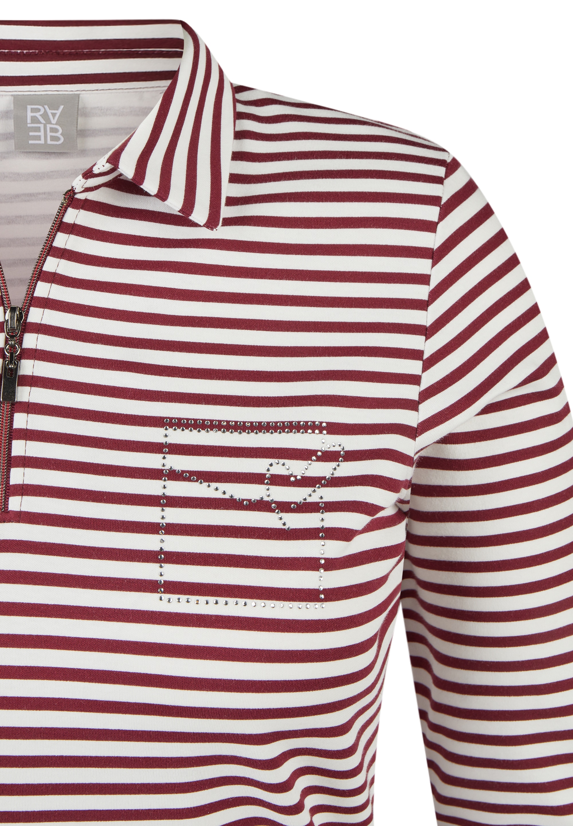 Rabe 3/4-Arm-Shirt mit Hemdkragen und Reissverschluss