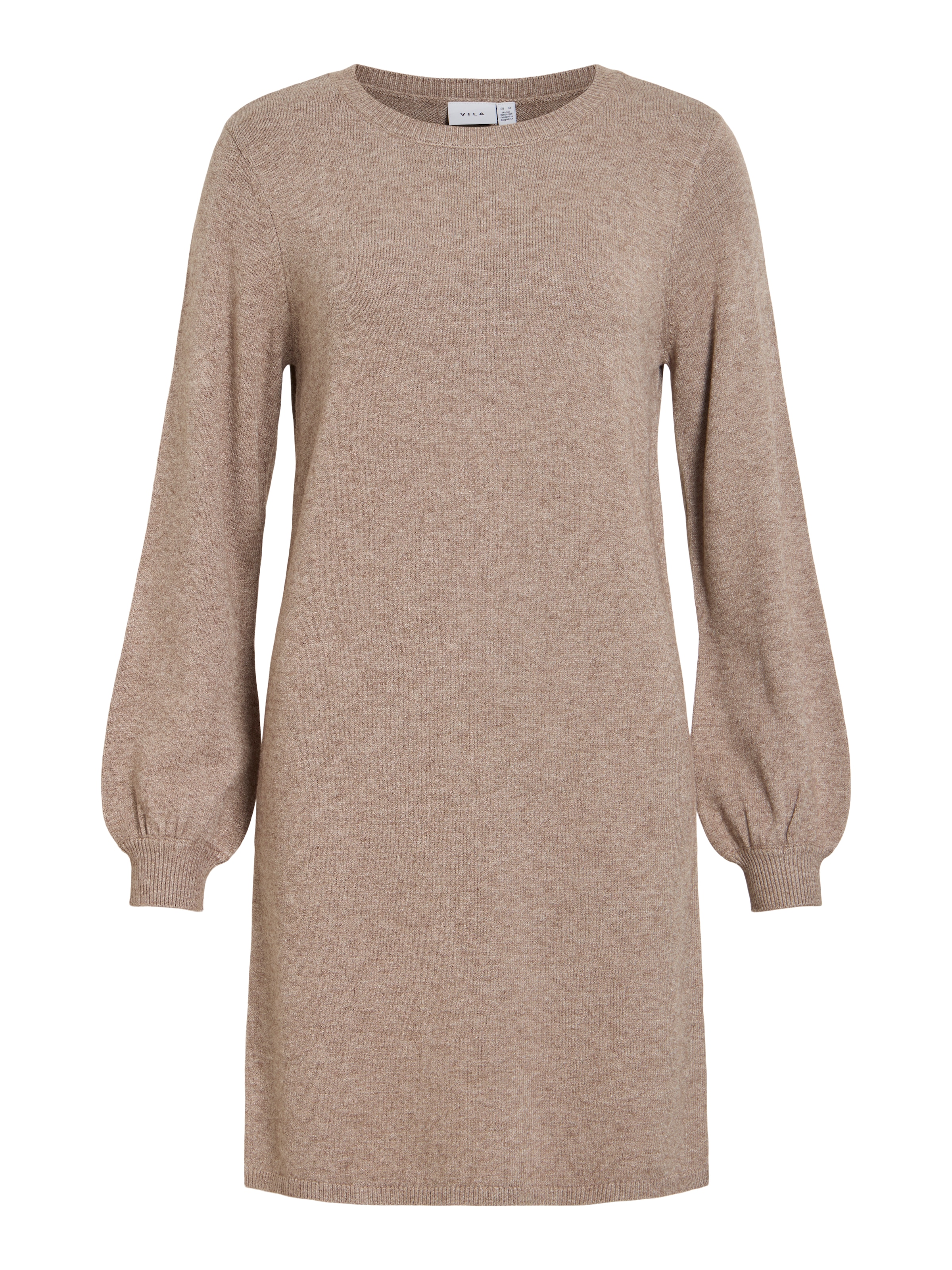 Vila Robe en tricot »VIRIL L/S VOLUME SLEEVE KNIT DRESS-NOOS« Materialmix, normal geschnitten