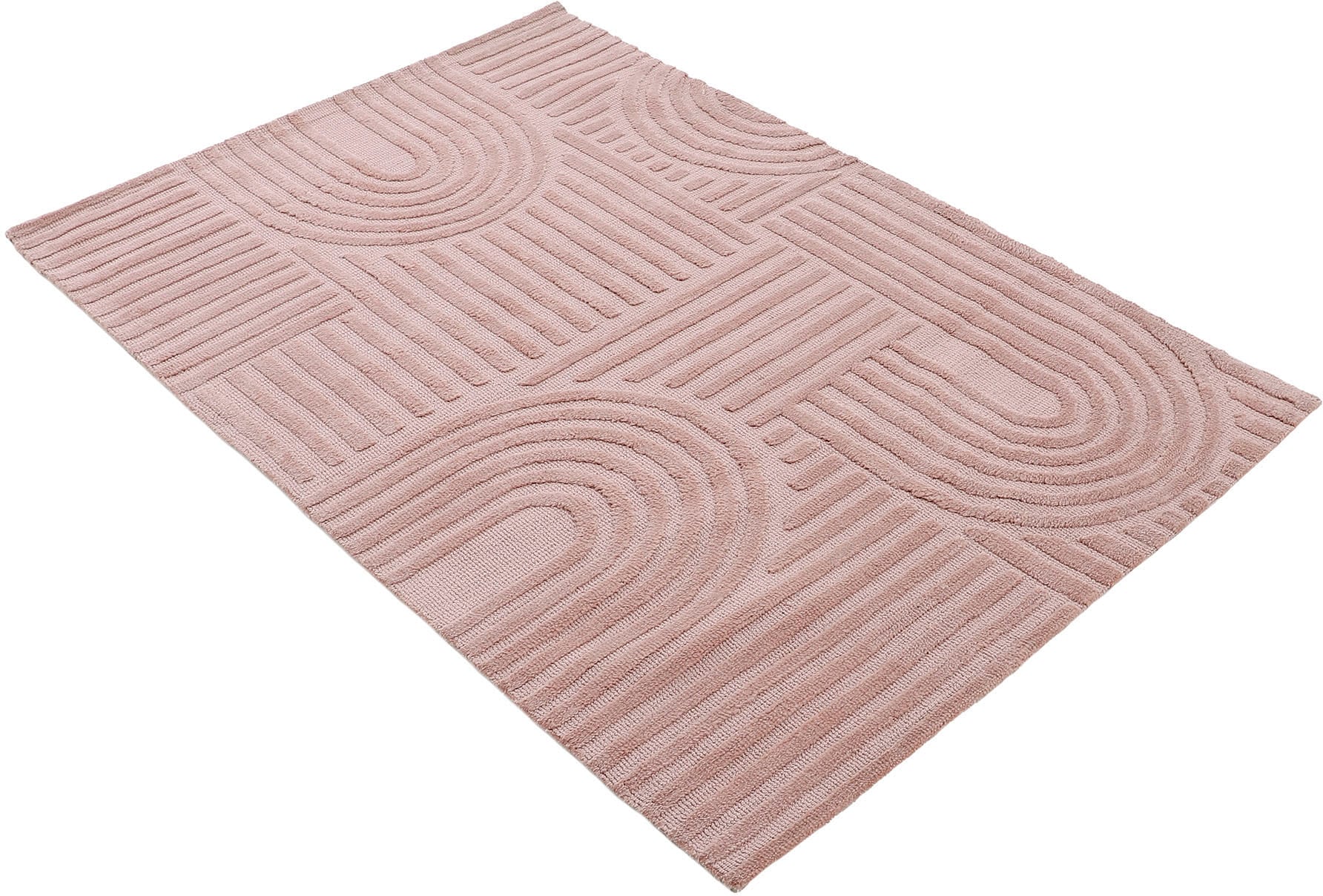carpetfine Teppich »Holly 4 - Soft Touch Microfaser Teppich«, rechteckig, Boho  Scandi, weiche dichte getuftete Hoch-Tief-Struktur, Wohnzimmer