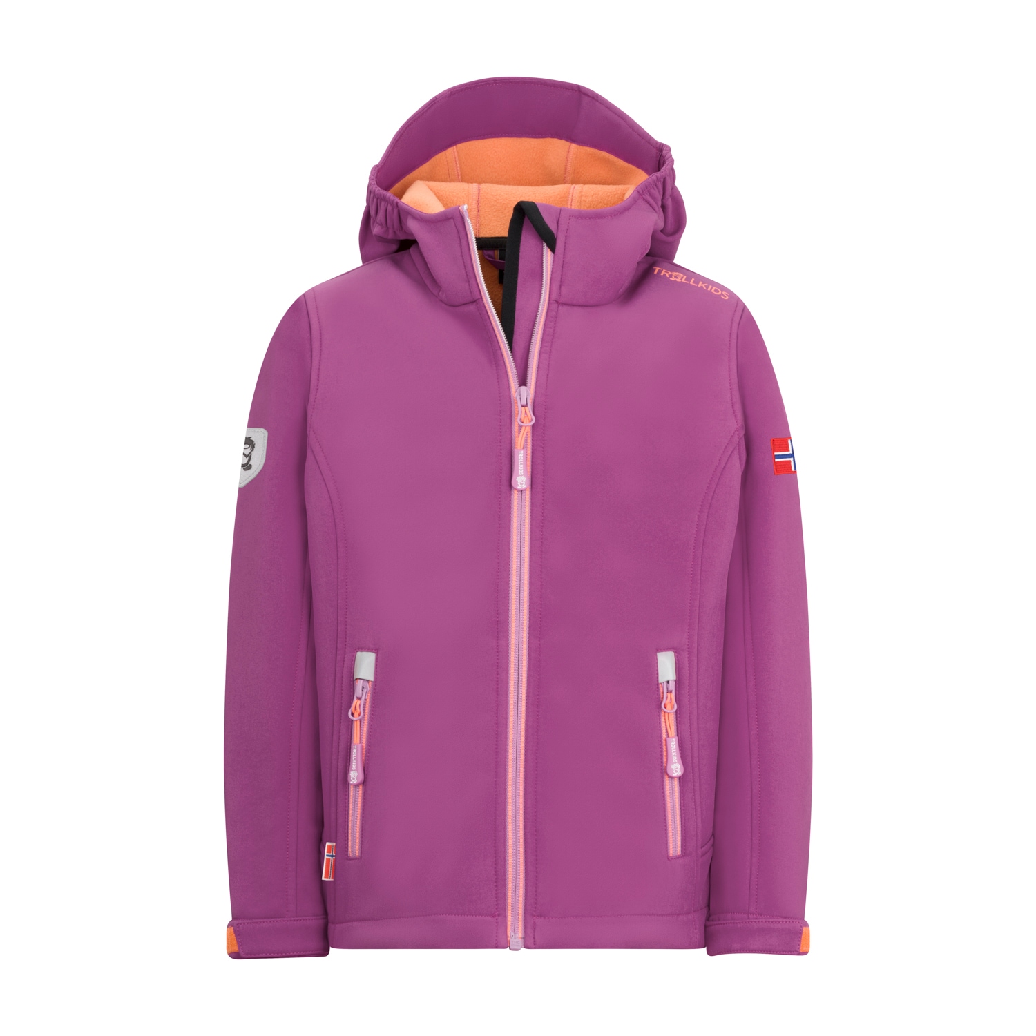 TROLLKIDS Softshelljacke »Girls Trollfjord Jacket« sportliche Softshelljacke, aus Kunstfaser, mit Reissverschluss
