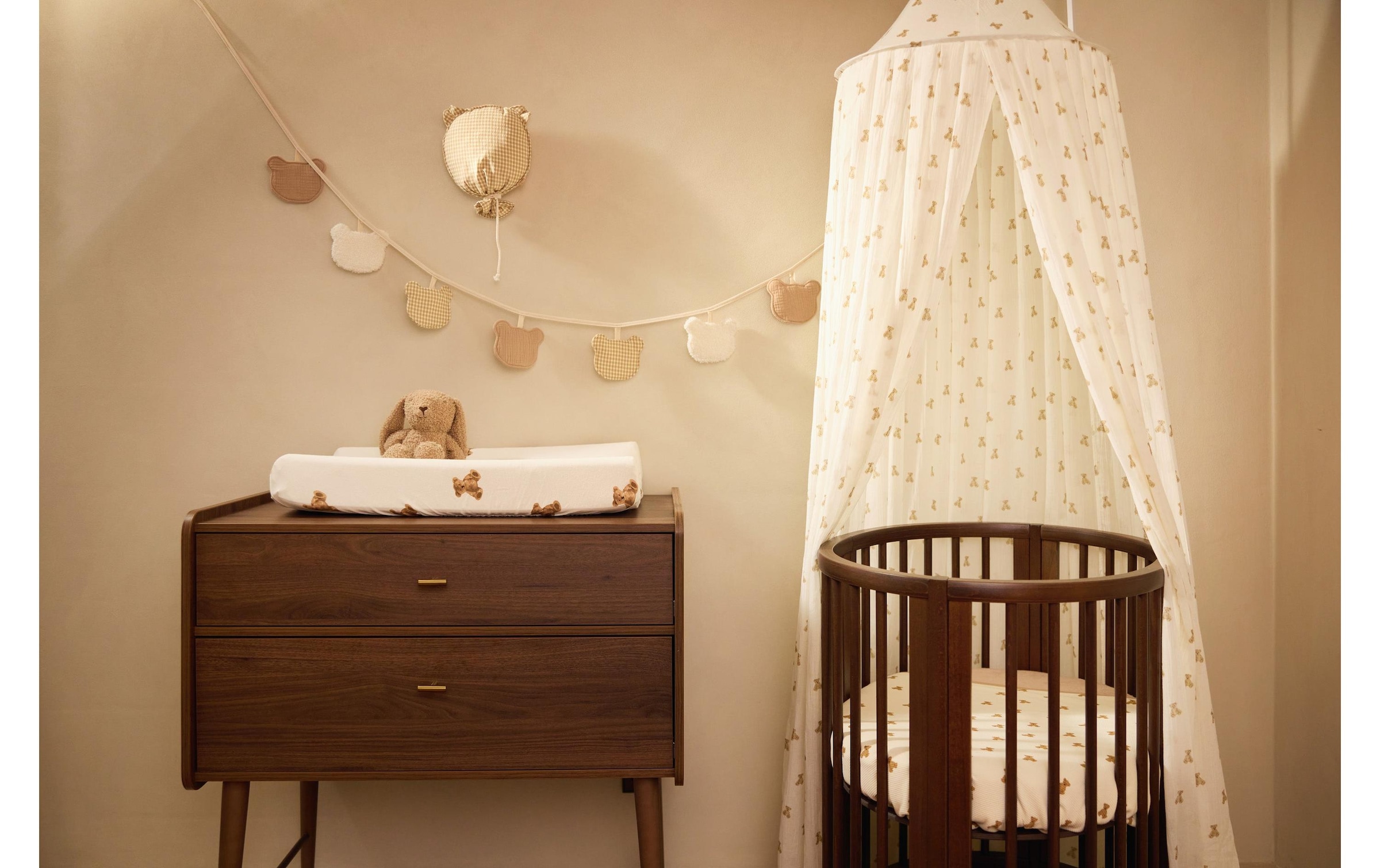 Jollein Ciel de lit »Baldachin 245cm – Mini Teddy Bear«
