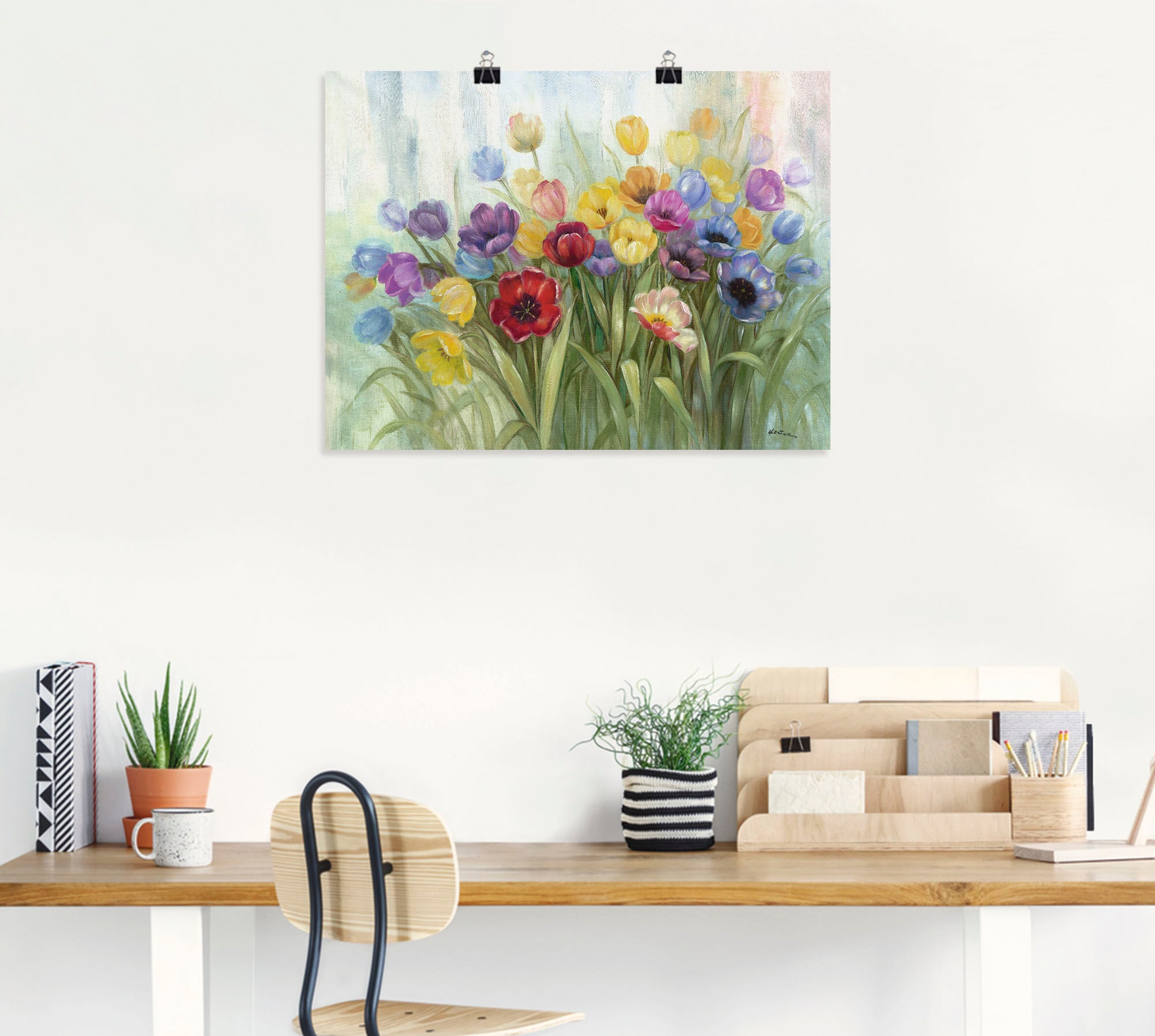 Artland Wandbild »Tulpenwiese I« Blumenwiese 1 Stk. tlg. als Leinwandbild, Poster in verschied. Grössen