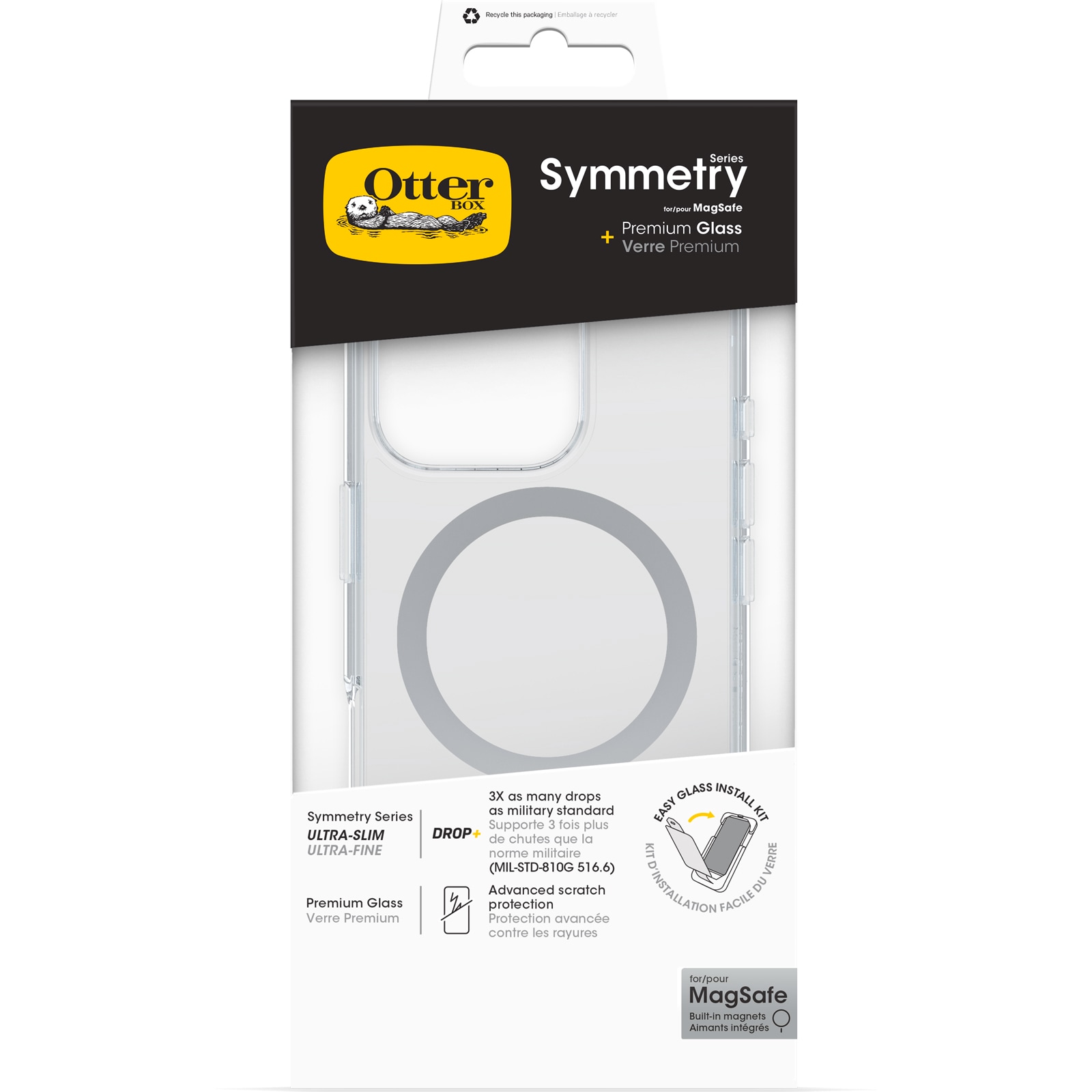 Otterbox Handyhülle »Symmetry MagSafe + Premium Glass«, Backcover, Schutzhülle, Handyschutzhülle, Case, Schutzcase, stossfest
