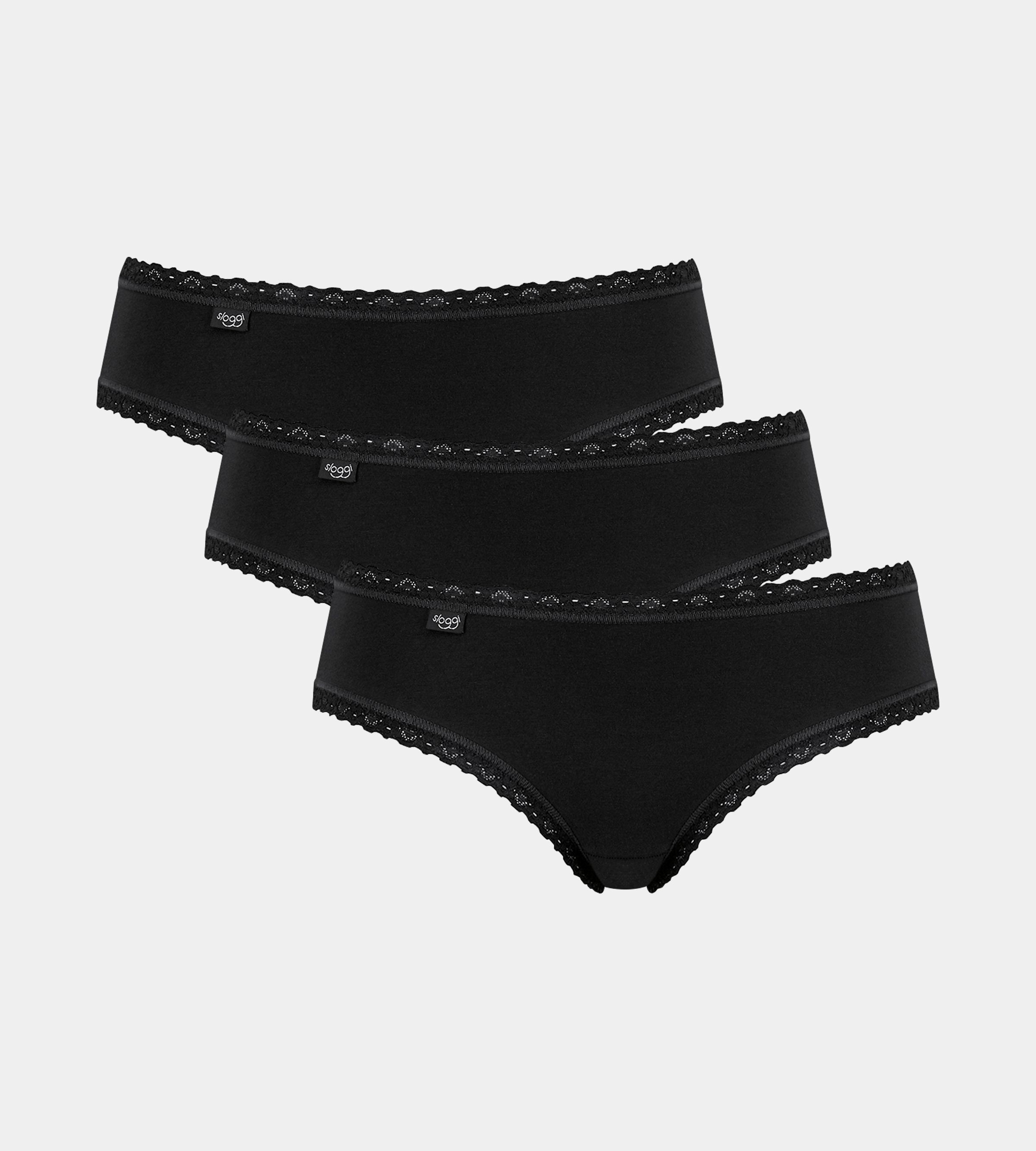 Image of sloggi Hipster "24/7 Cotton Lace" 3er Pack, aus zarter Spitze, elastisch, feminin