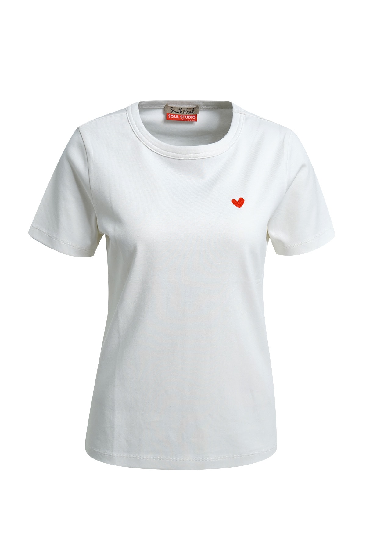 Image of Smith & Soul T-Shirt mit Stickerei, Rundhals