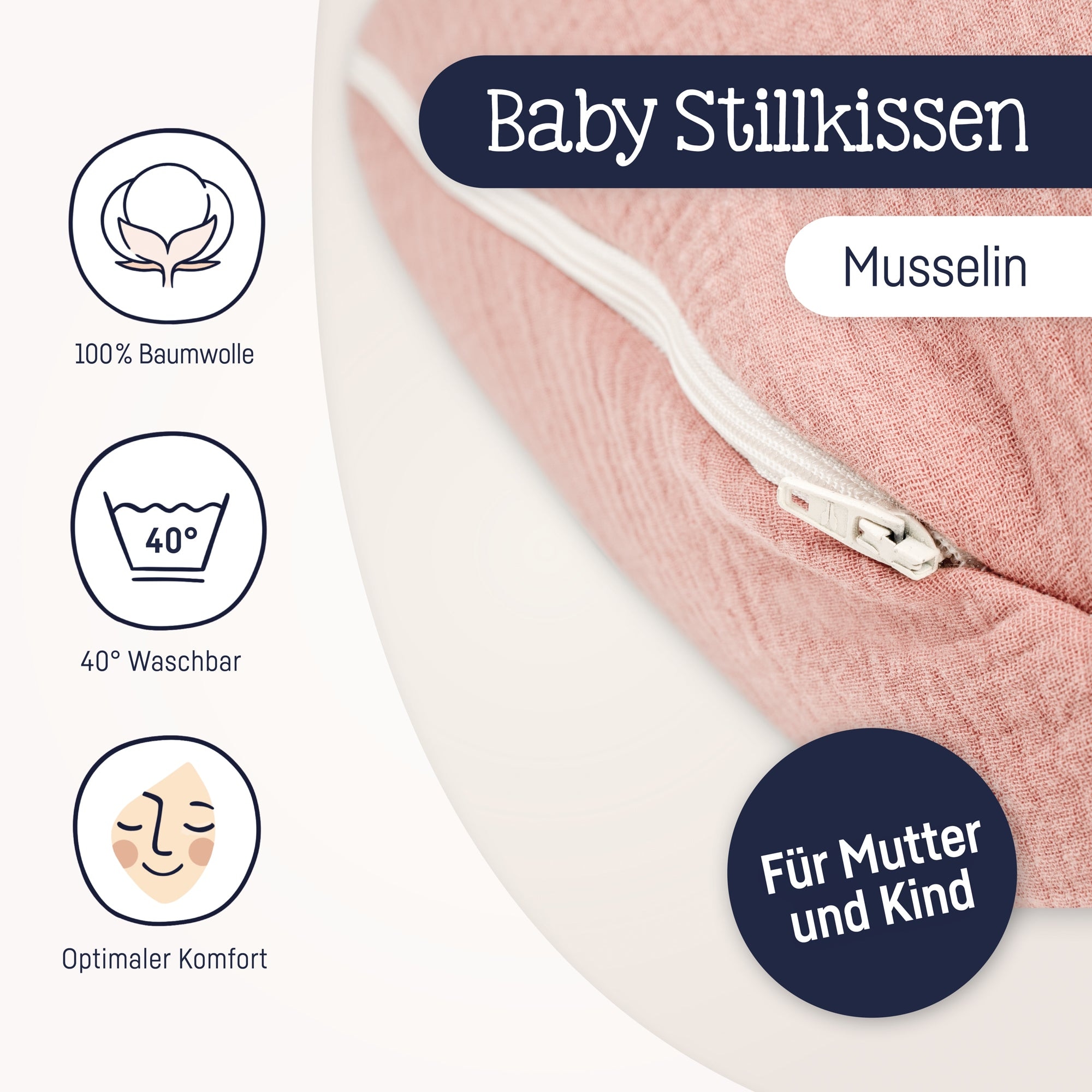 Julius Zöllner Stillkissen »dusty rose«