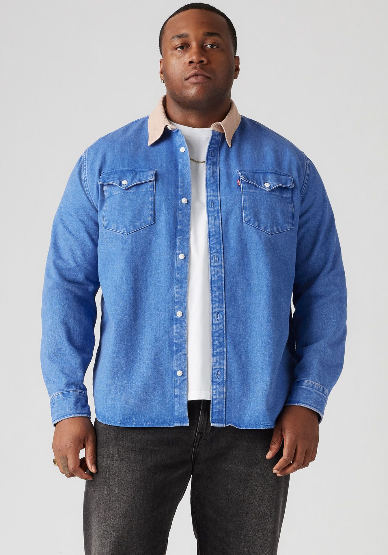 Levi's® Plus Jeanshemd »BIG RELAXED FIT WESTERN«