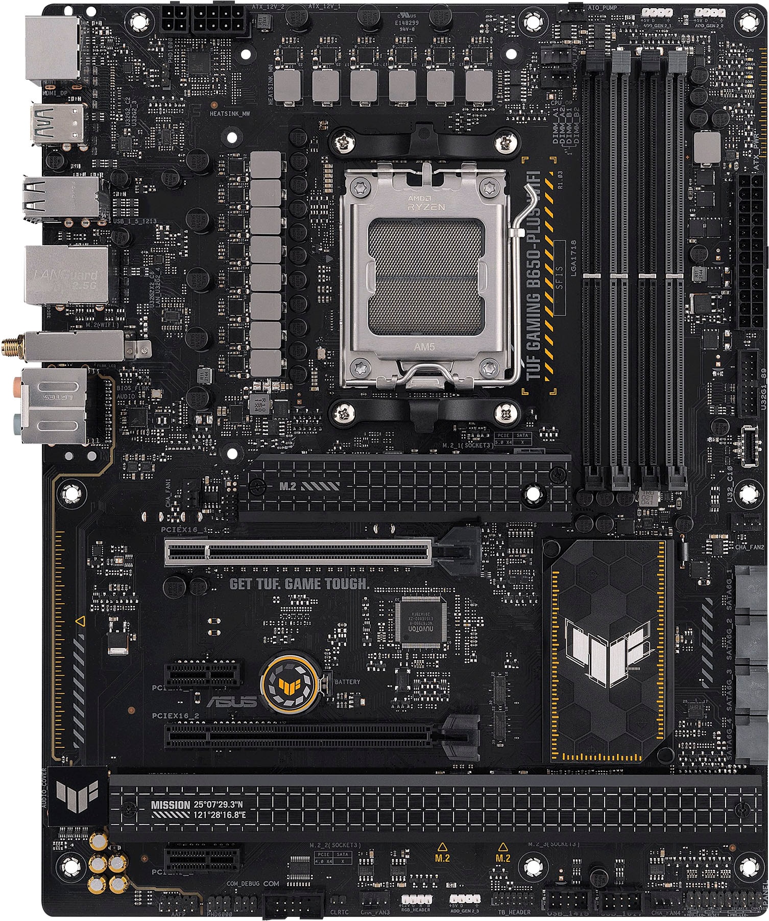 Asus Mainboard »TUF GAMING B650-PLUS WIFI«, Ryzen 7000, ATX, PCIe 5.0, DDR5-Speicher, 14 Power Stages