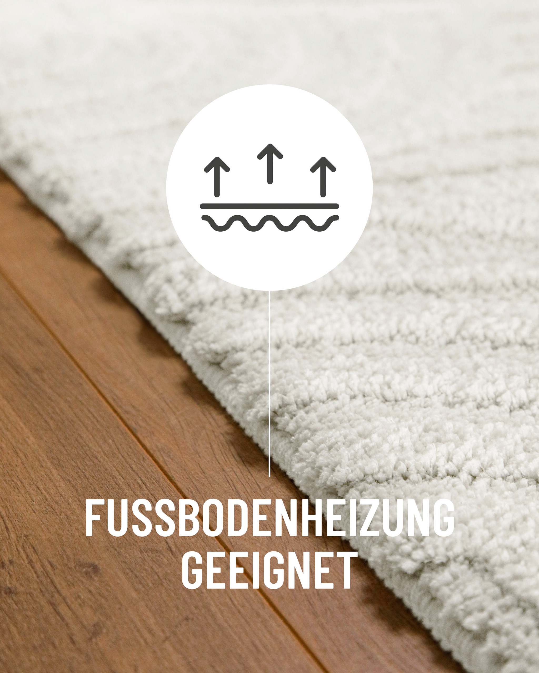 Wecon home Tapis de bain »Fiete« Höhe 25 mm revêtement antidérapant Séchage rapide Badteppich, Hoch-Tief-Effekt, weich, rutschhemmend, waschbar, getuftet