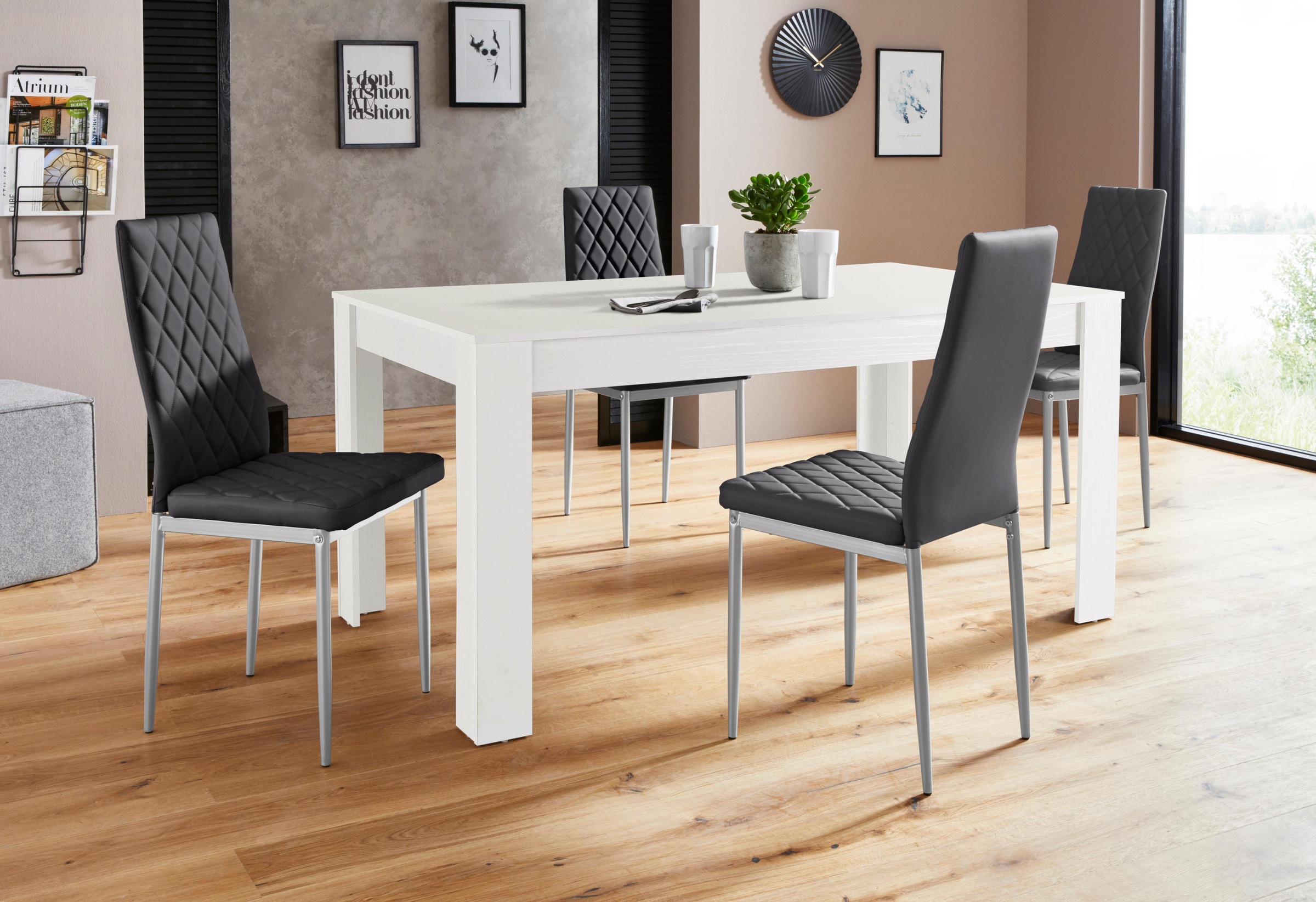 Image of GOODproduct Essgruppe "Lynn160/Brooke" Set, 5 Stk. tlg. Tisch mit 4 Stühlen