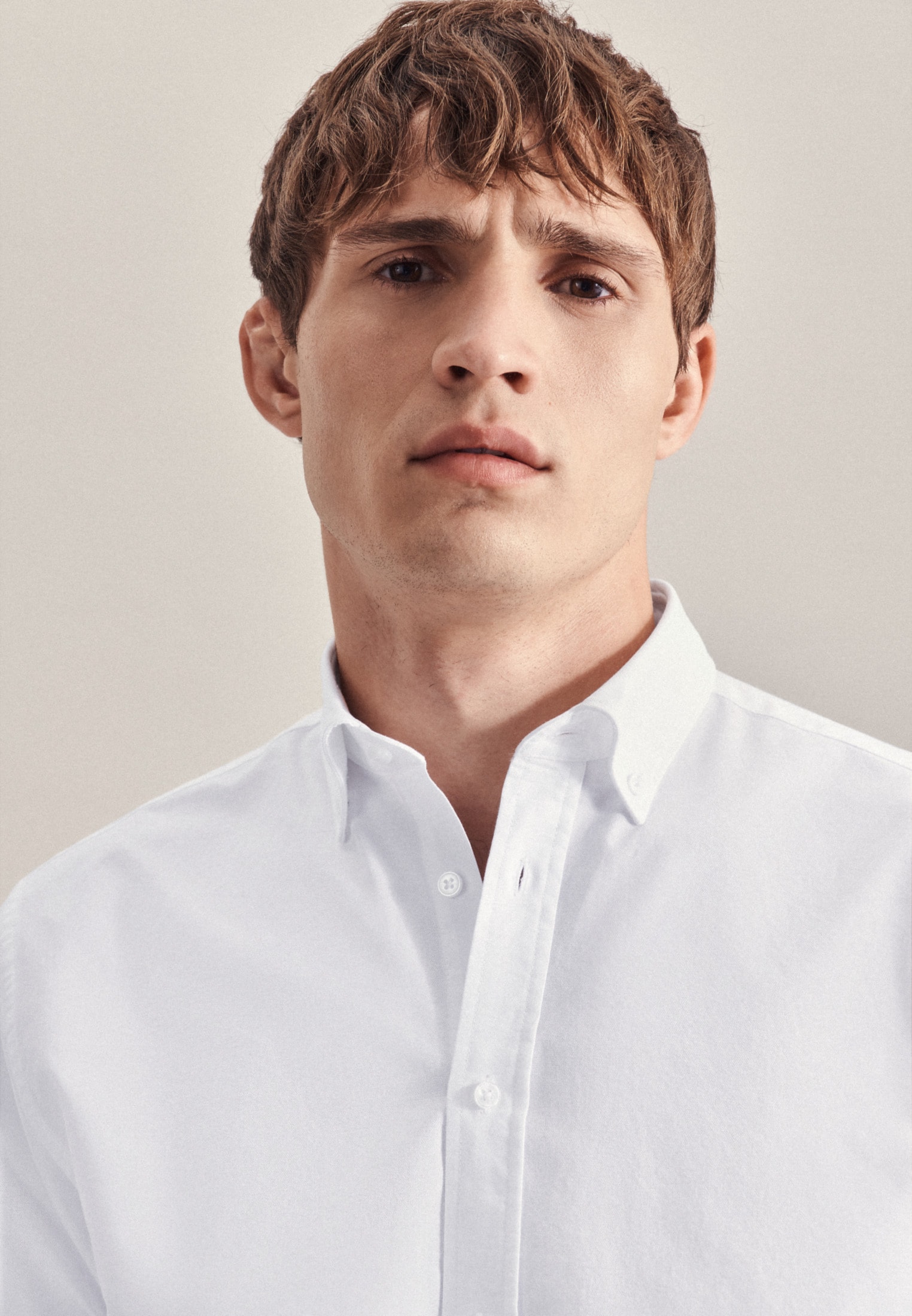 seidensticker Businesshemd »Regular«, Regular Langarm Button-Down-Kragen Uni