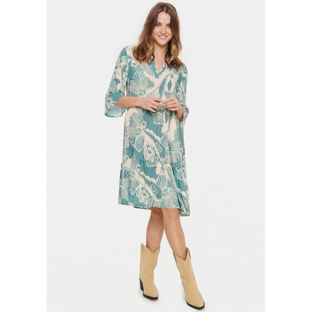 ♕ Saint Tropez Sommerkleid »EdaSZ Dress«, mit Volant und 3/4 Ärmel  versandkostenfrei kaufen