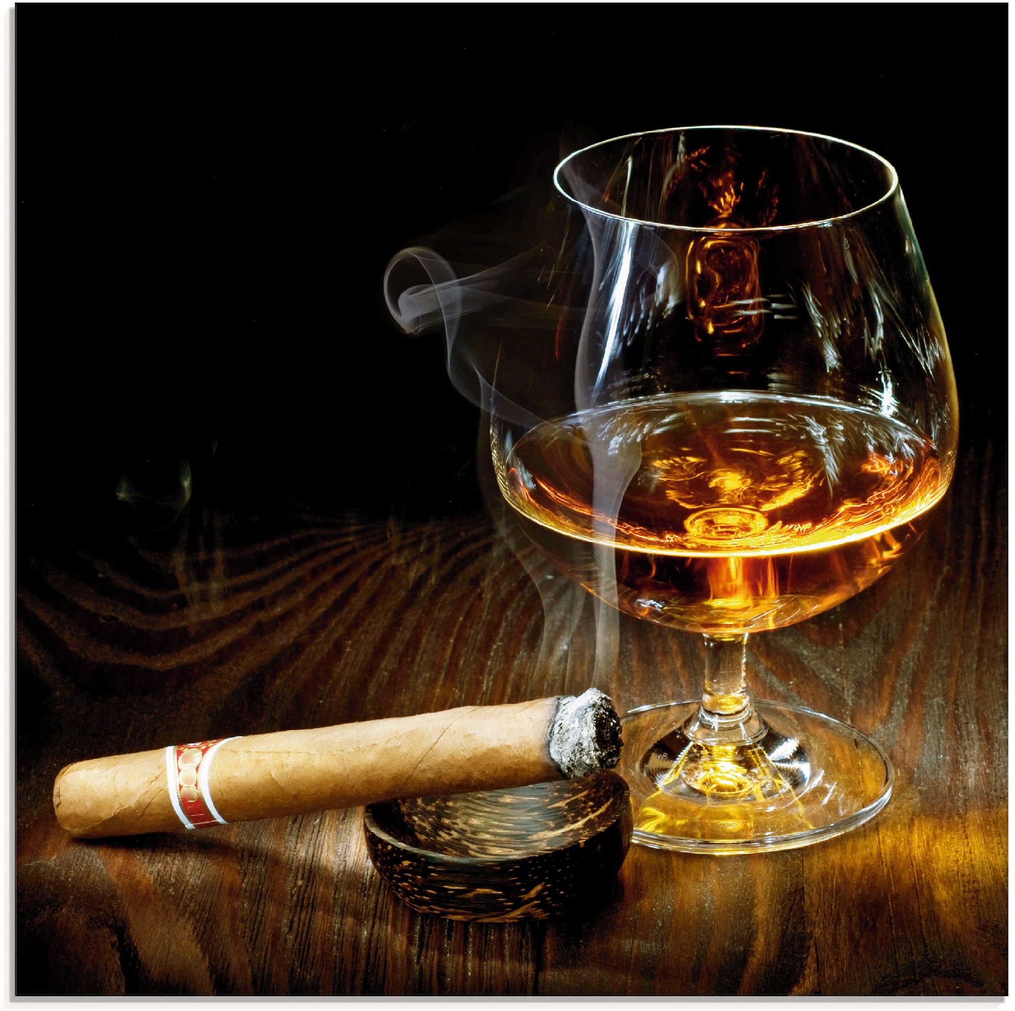 Artland Glasbild »Zigarre und Cognac«, Zigarren, (1 St.), in verschiedenen  Grössen günstig kaufen