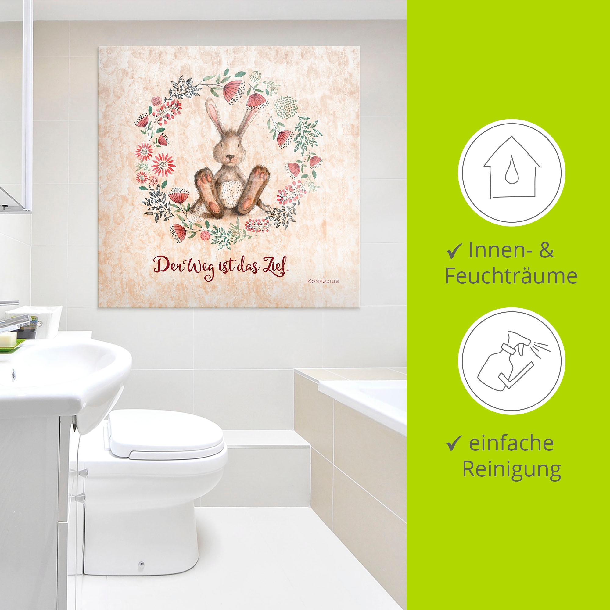 Artland Tableau en verre »Lebensweisheit Das Ziel« 1 cuis tlg. in verschiedenen Grössen