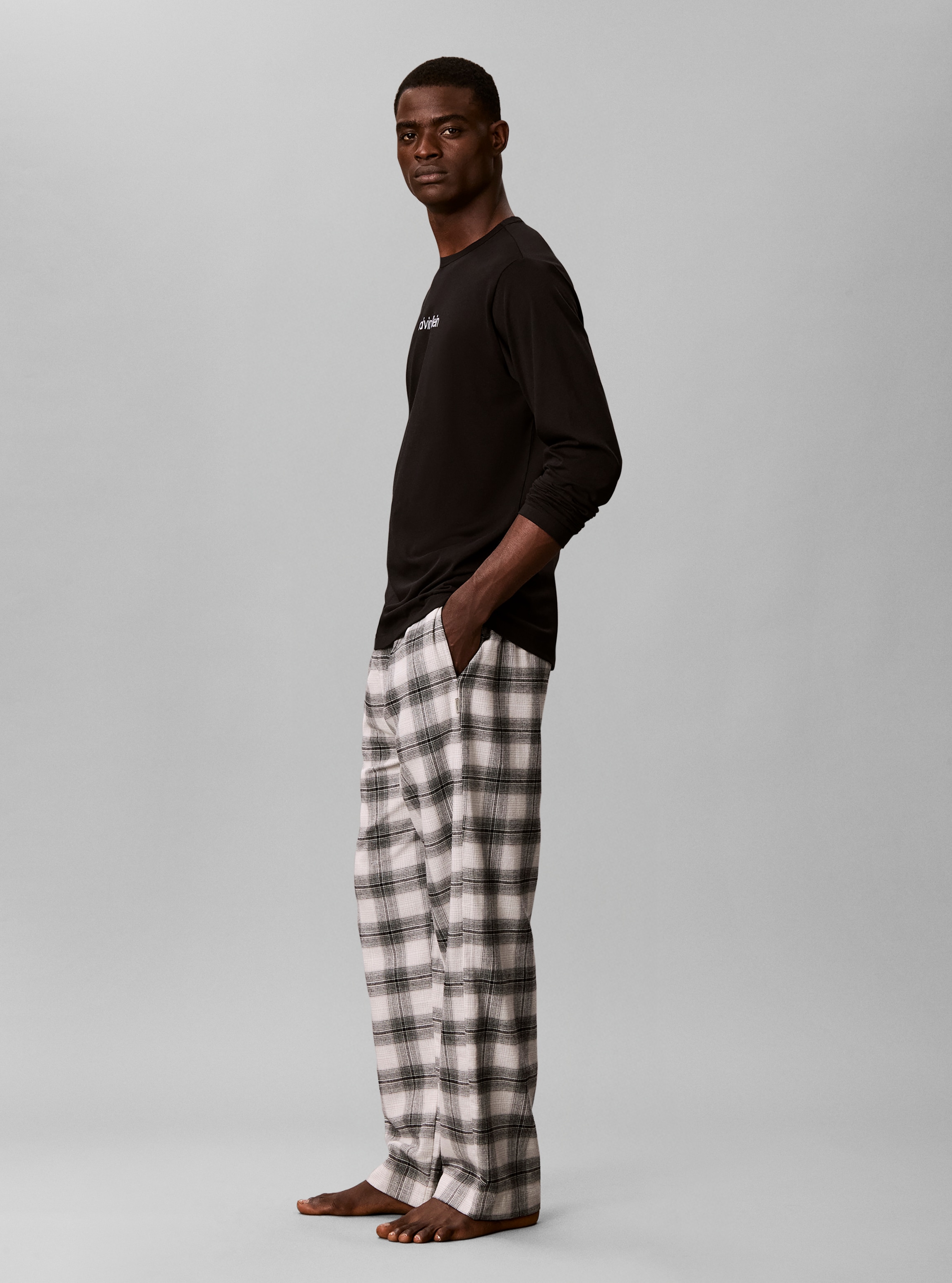 Calvin Klein Underwear Pyjama »LS TEE PANT SET« Avec ceinture élastique