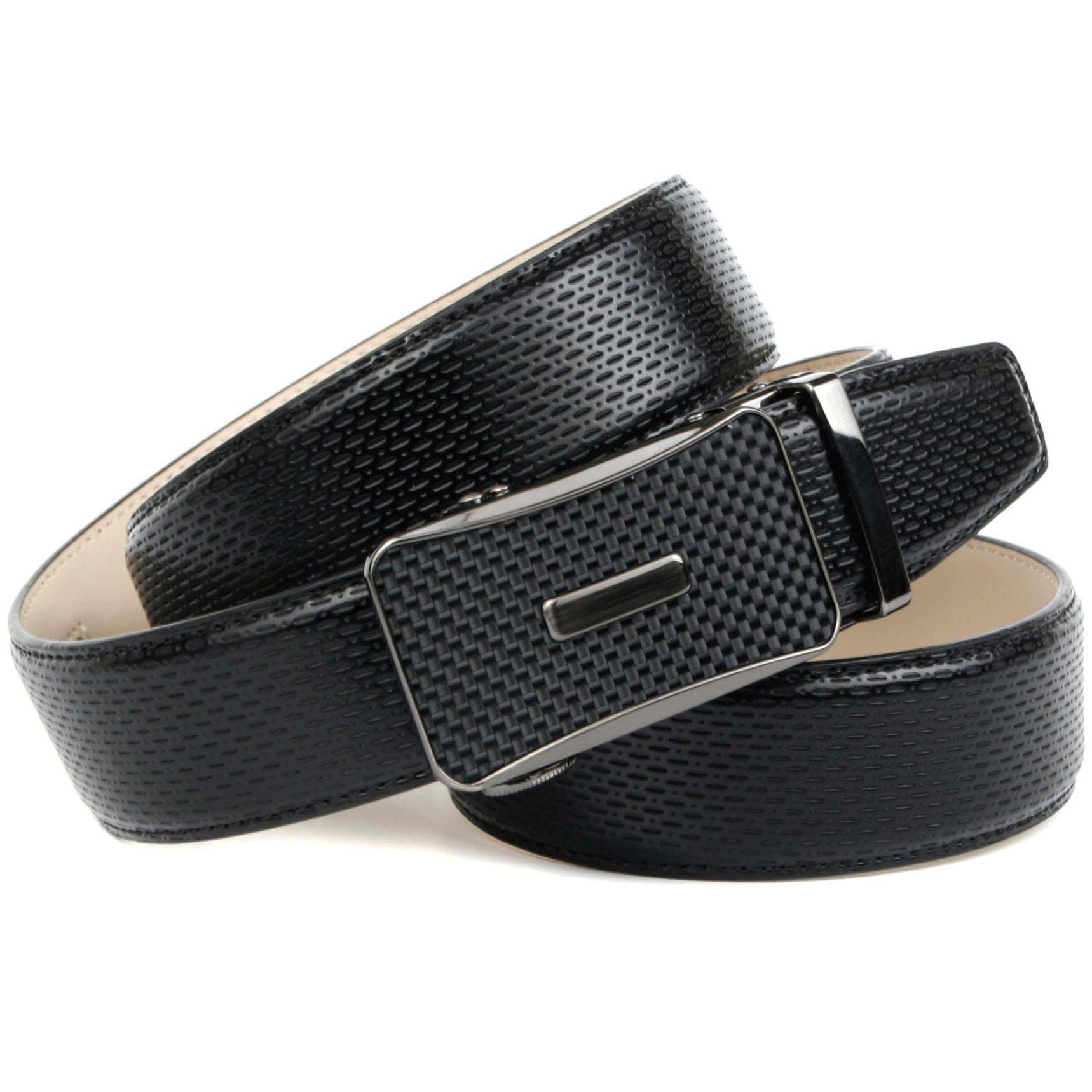 Image of Anthoni Crown Ledergürtel, mit Schliesse in Karbon-Design bei Ackermann Versand Schweiz