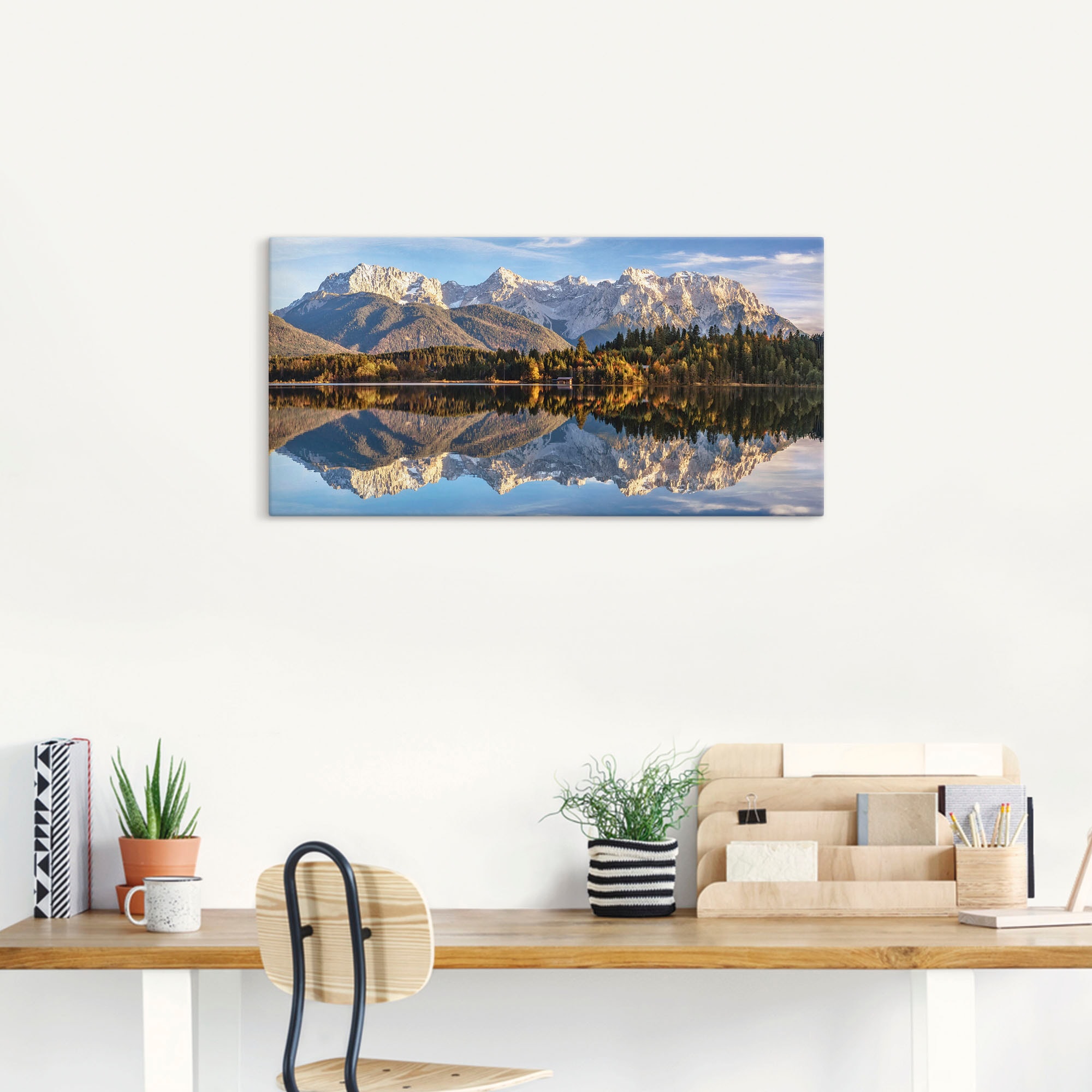 Artland Wandbild »Karwendelblick am Barmsee«, Berge & Alpenbilder, (1 St.), als Leinwandbild, Wandaufkleber in verschied. Grössen