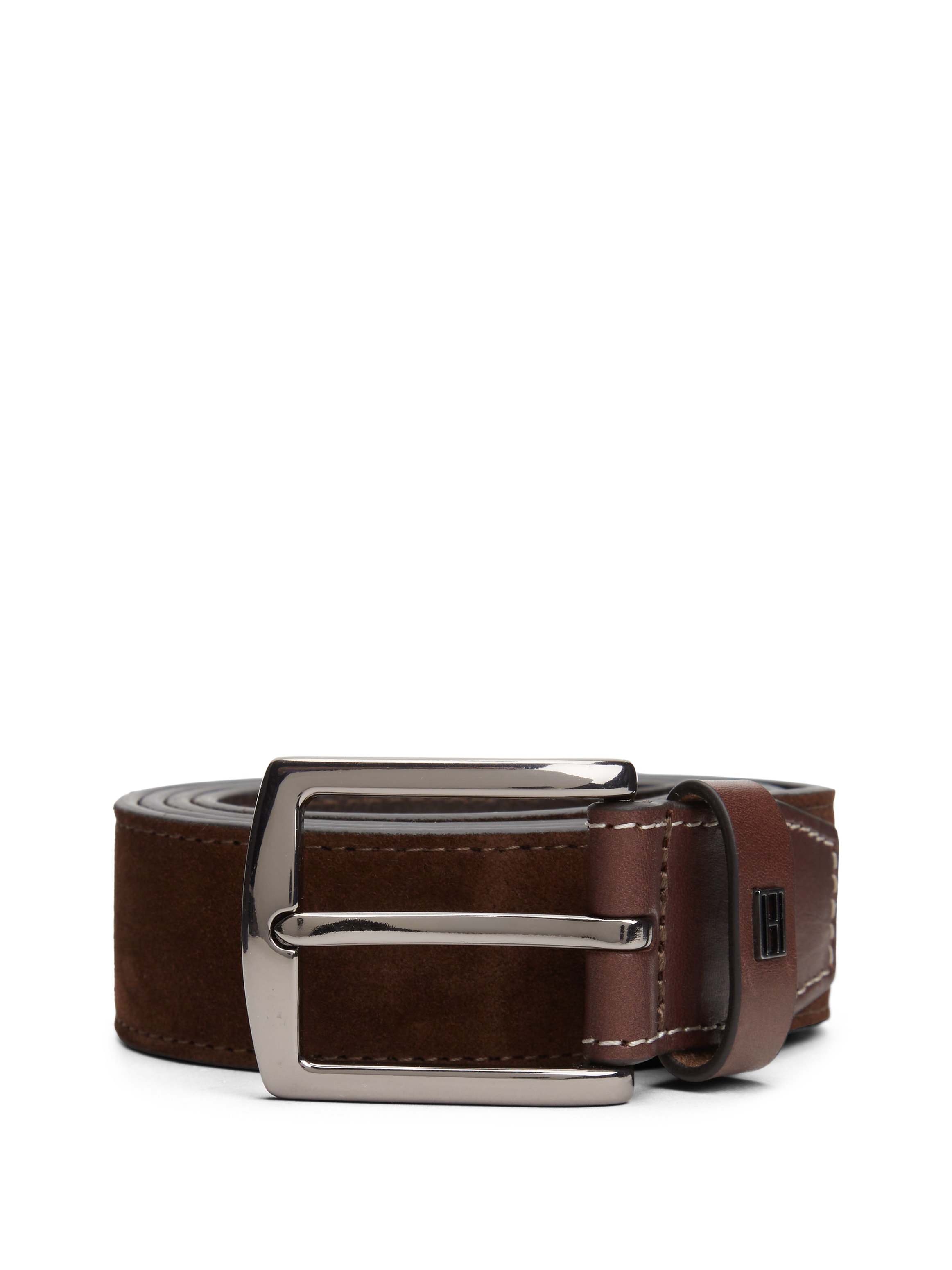 Image of Tommy Hilfiger Ledergürtel "DENTON ELEVATED SUEDE 3,5 cm breit" aus Wildleder, kontrastfarbene Ziernähte