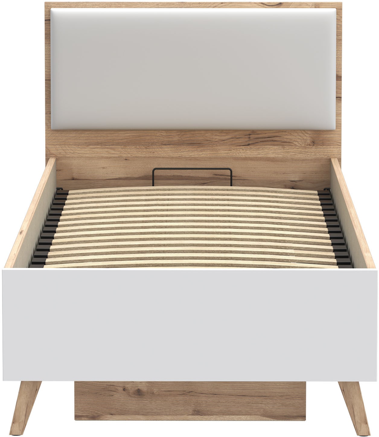 FORTE Stauraumbett »Vankka viel Stauraum, skandinavisches Design, Made in Europe« aufklappbarer Lattenrost, weitere Produkte zur Serie erhältlich
