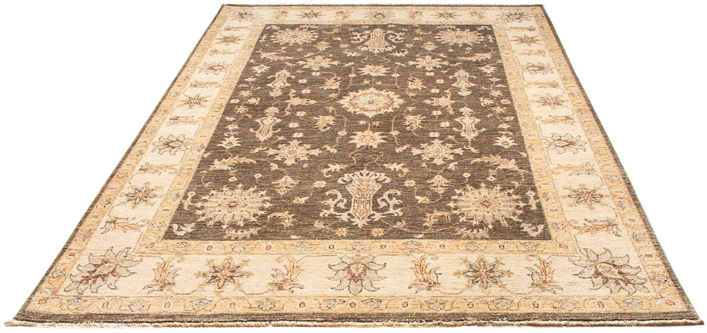 Image of morgenland Orientteppich »Ziegler - 241 x 170 cm - dunkelbraun«, rechteckig, 6 mm Höhe, Wohnzimmer, Handgeknüpft, Einzelstück mit Zertifikat bei Ackermann Versand Schweiz