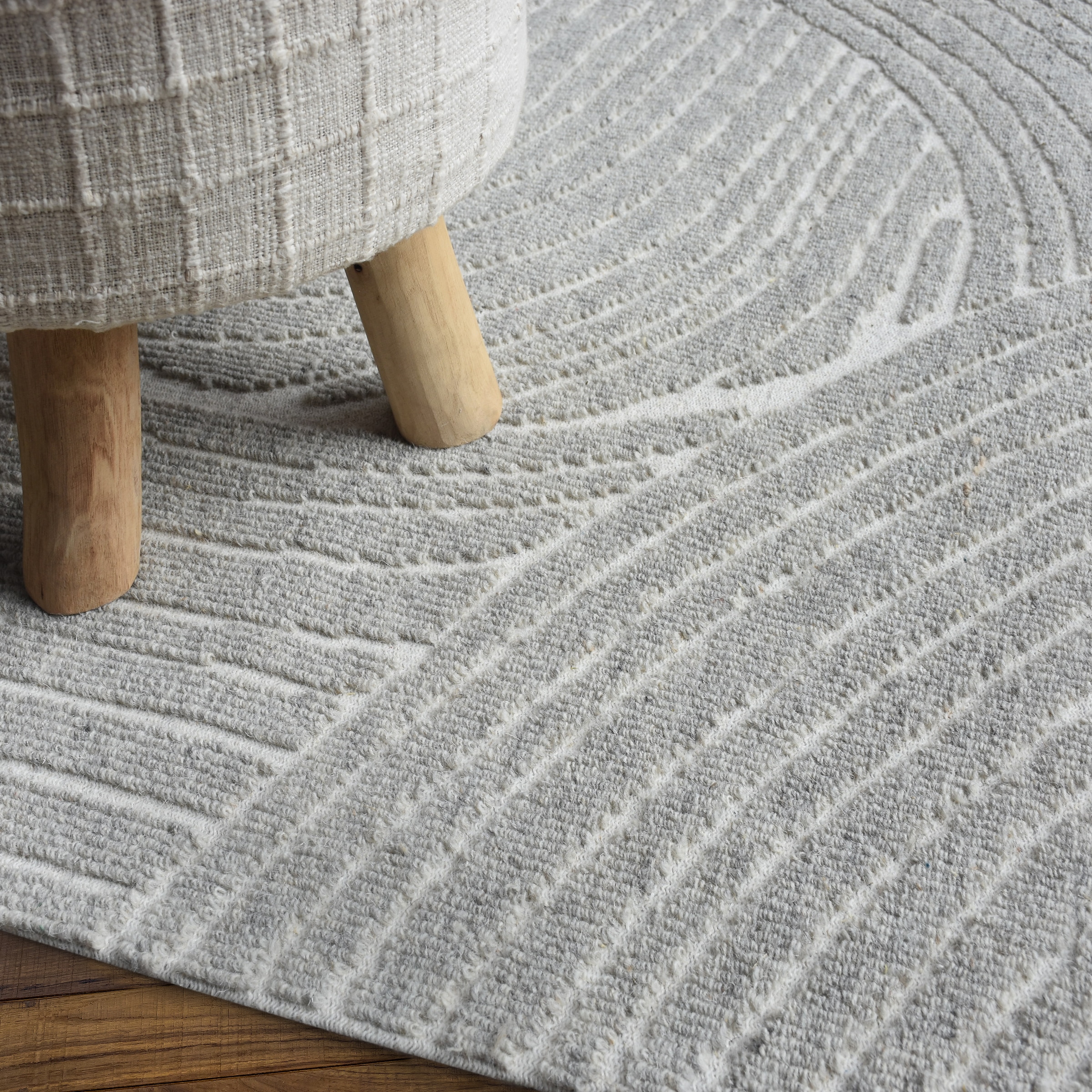 my home Tapis en laine »Falun, Wolle, Hoch-Tief-Struktur, maschinell gewebt« Rectangulaire 12 mm Höhe einfarbig, Wolle, Teppich, Wohnzimmer, Schlafzimmer, Esszimmer