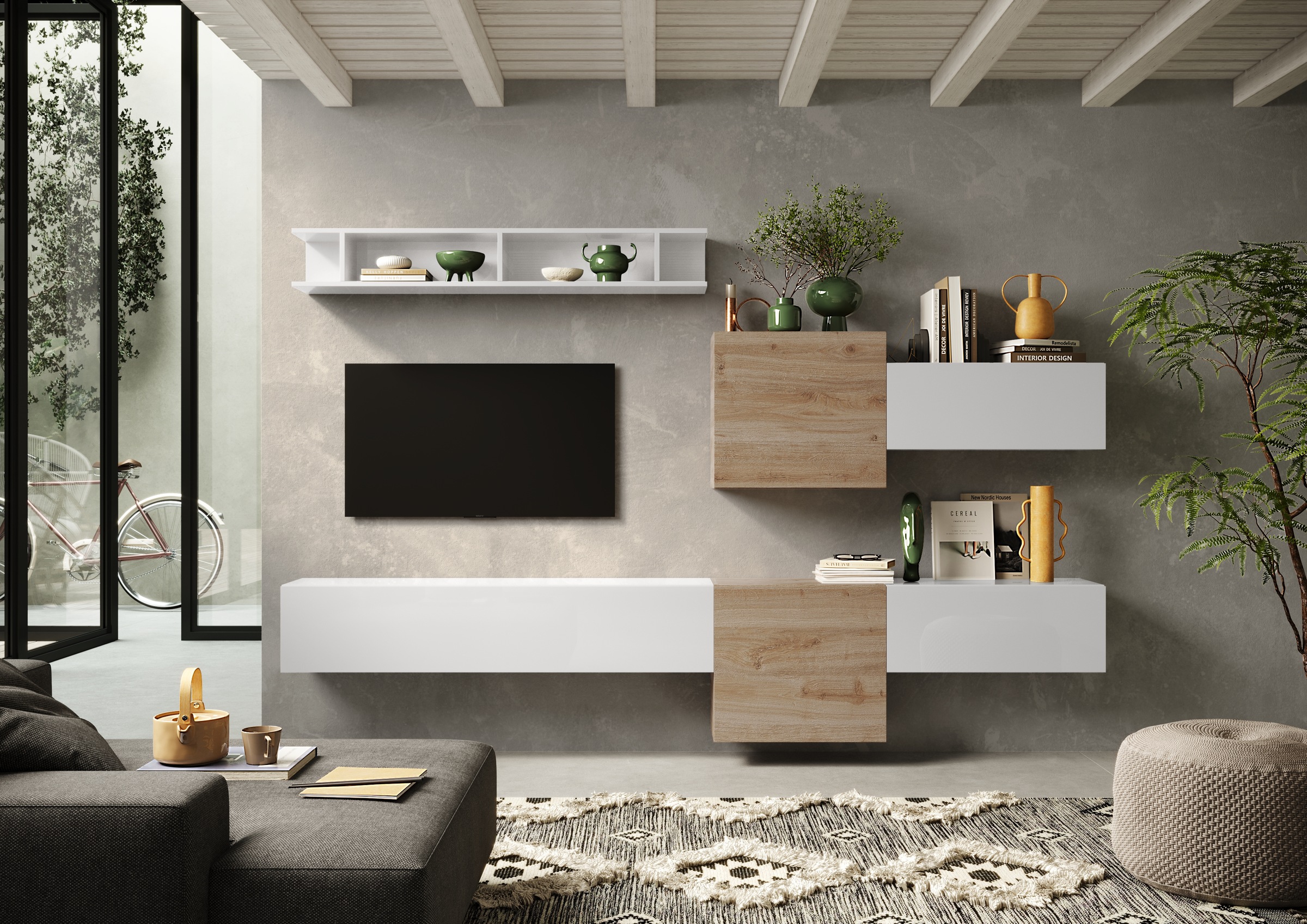 Image of Home affaire Wohnwand "Infinity, 6tlg. Breite 262 cm, Höhe variabel, Schrankwand, Anbauwand"