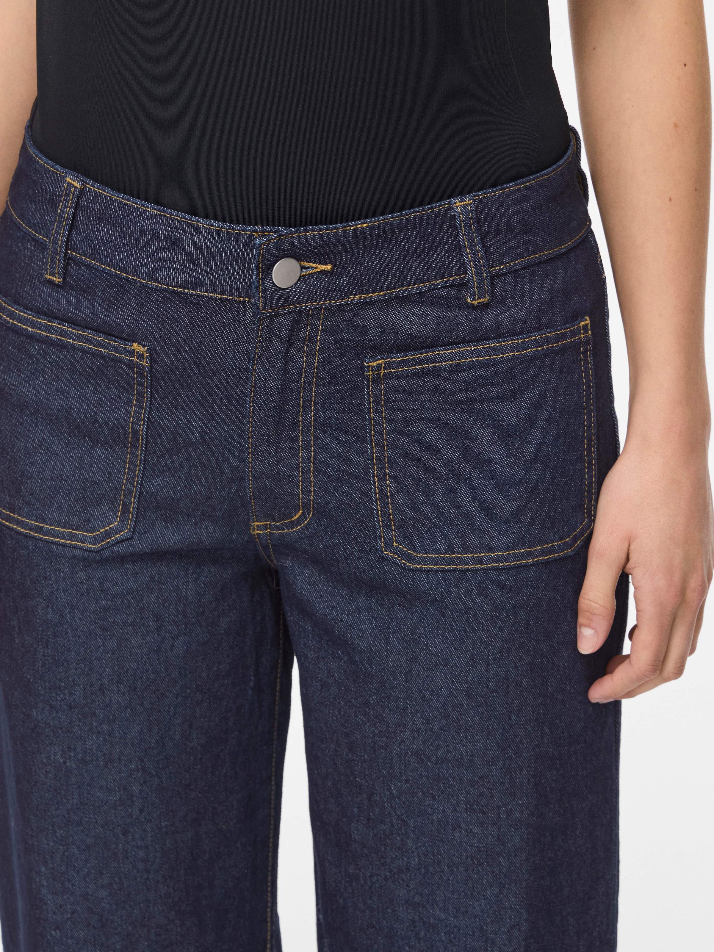 Vila Jeans large »VIFLORIE RIO RW WIDE POCKET JEANS - NOOS« mélange coton, coupe régulière