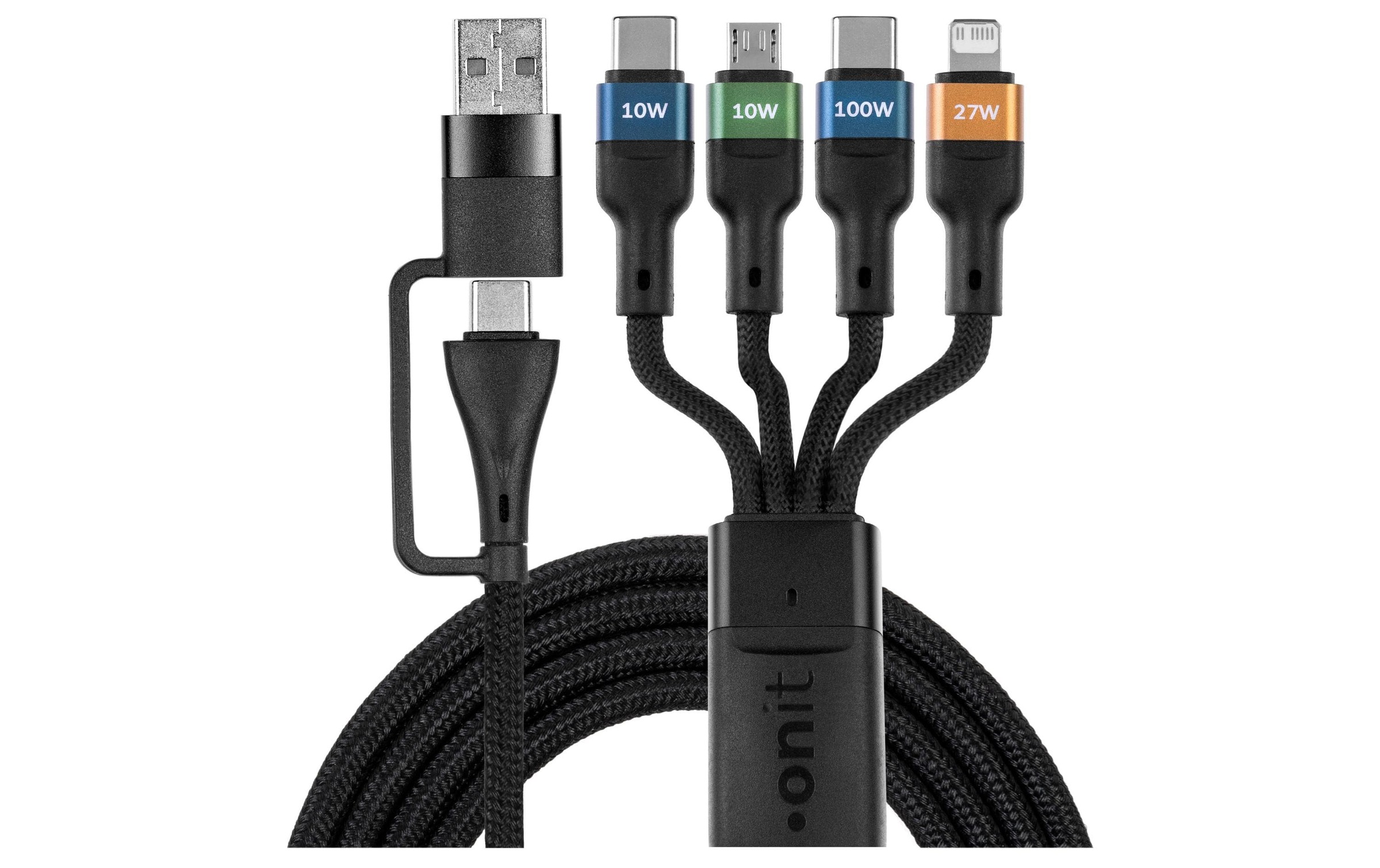 Image of onit USB-Kabel "2.0-Kabel USB A/USB C - Lightning/Micro-USB B/2x USB-C" 120 cm