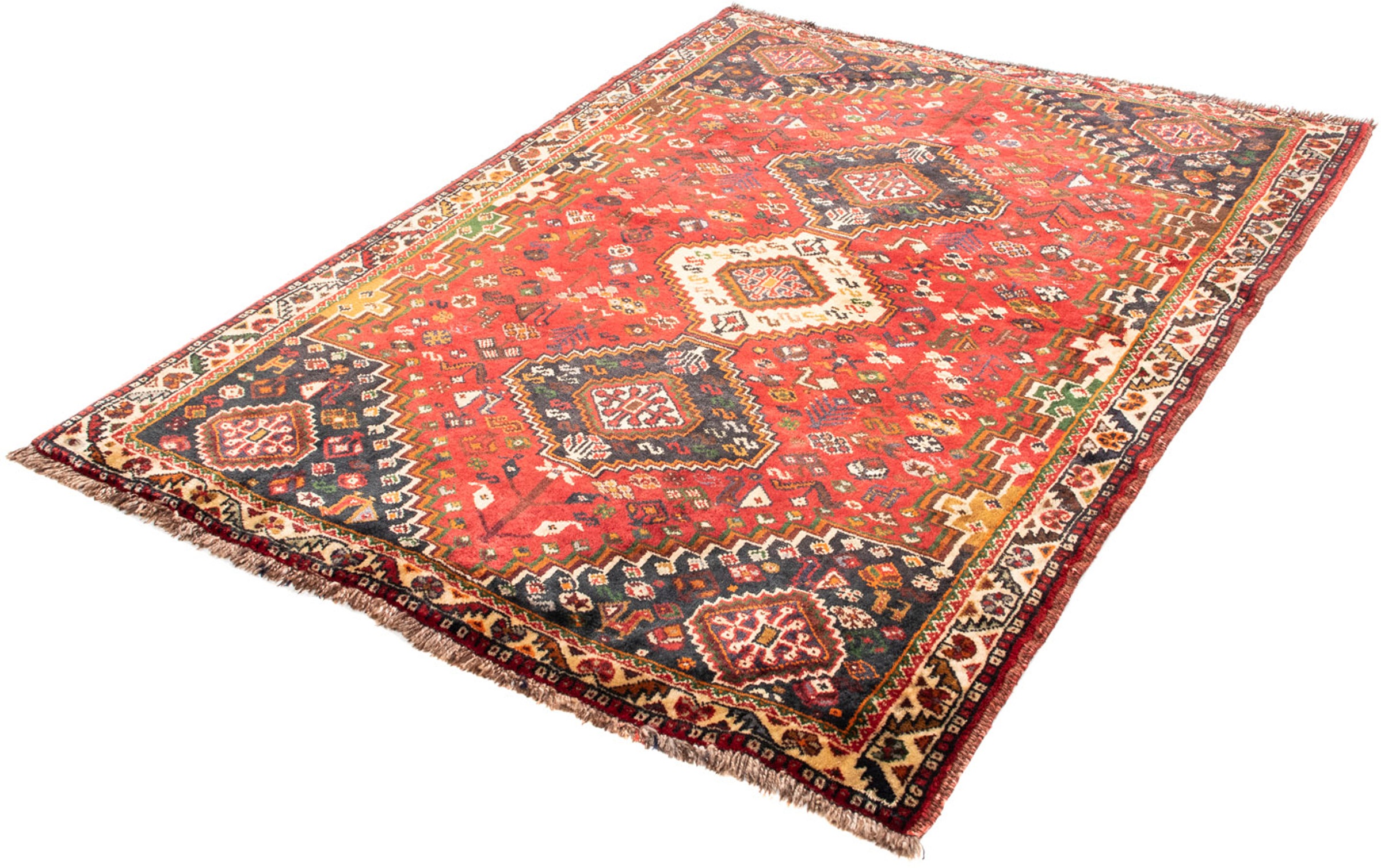 Image of morgenland Orientteppich »Perser - Nomadic - 177 x 133 cm - dunkelrot«, rechteckig, 10 mm Höhe, Wohnzimmer, Handgeknüpft, Einzelstück mit Zertifikat bei Ackermann Versand Schweiz