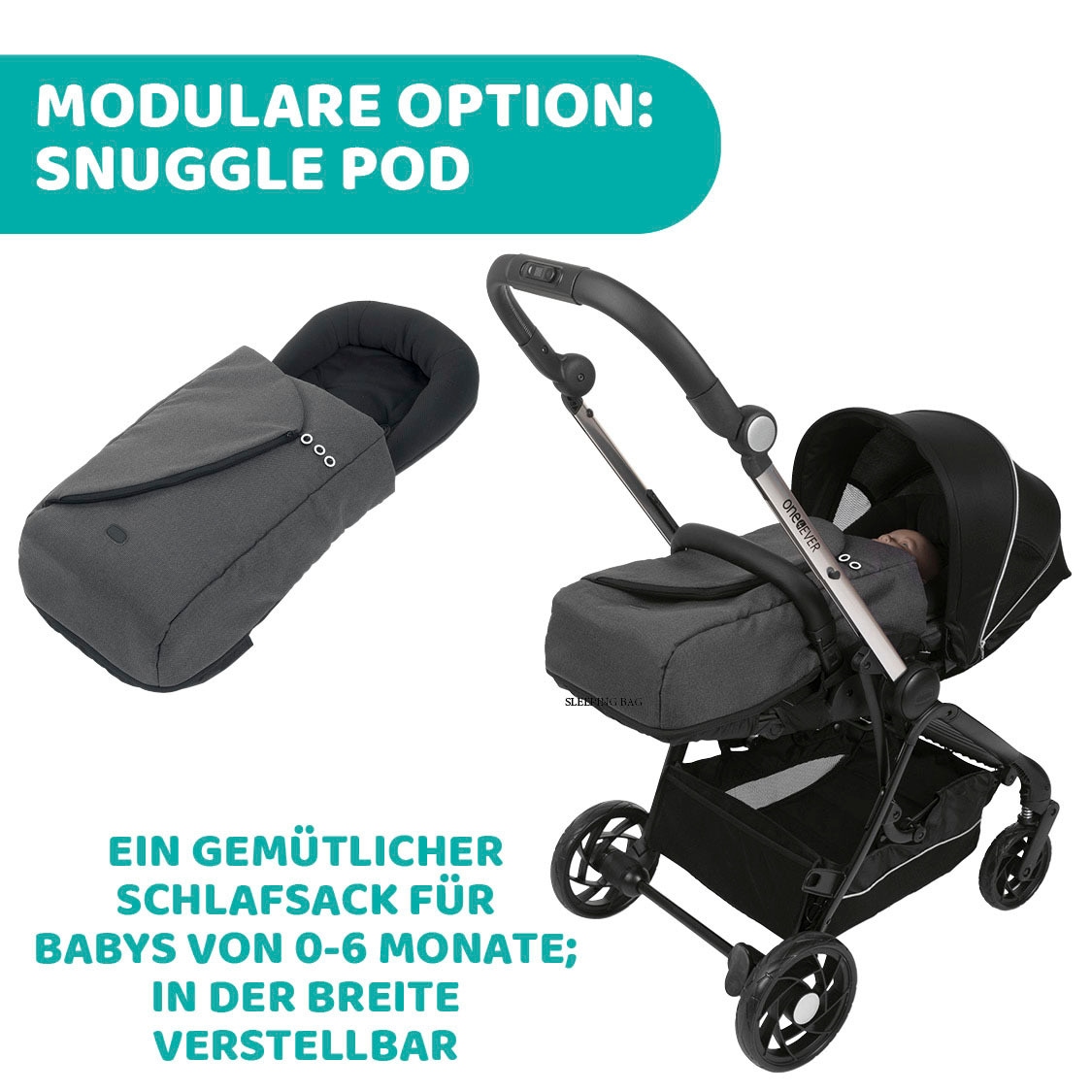 Chicco Kombi-Kinderwagen »Kinderwagen One4ever, pirate black«, mit zwei Sitzen