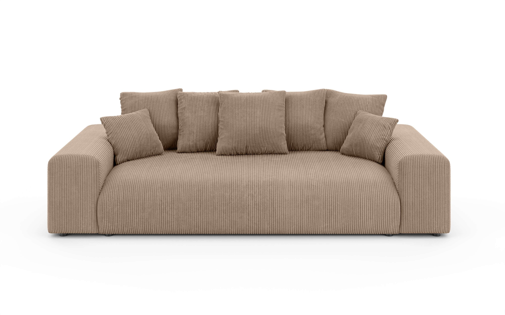 Home affaire Big-Sofa »LAKESIDE 3-Sitzer Schlafsofa mit Bettkasten, Breite 256,5 cm« Liegefläche 168,5x195 cm, hoher Sitzkomfort, Masse B/T/H: 256/122/82cm
