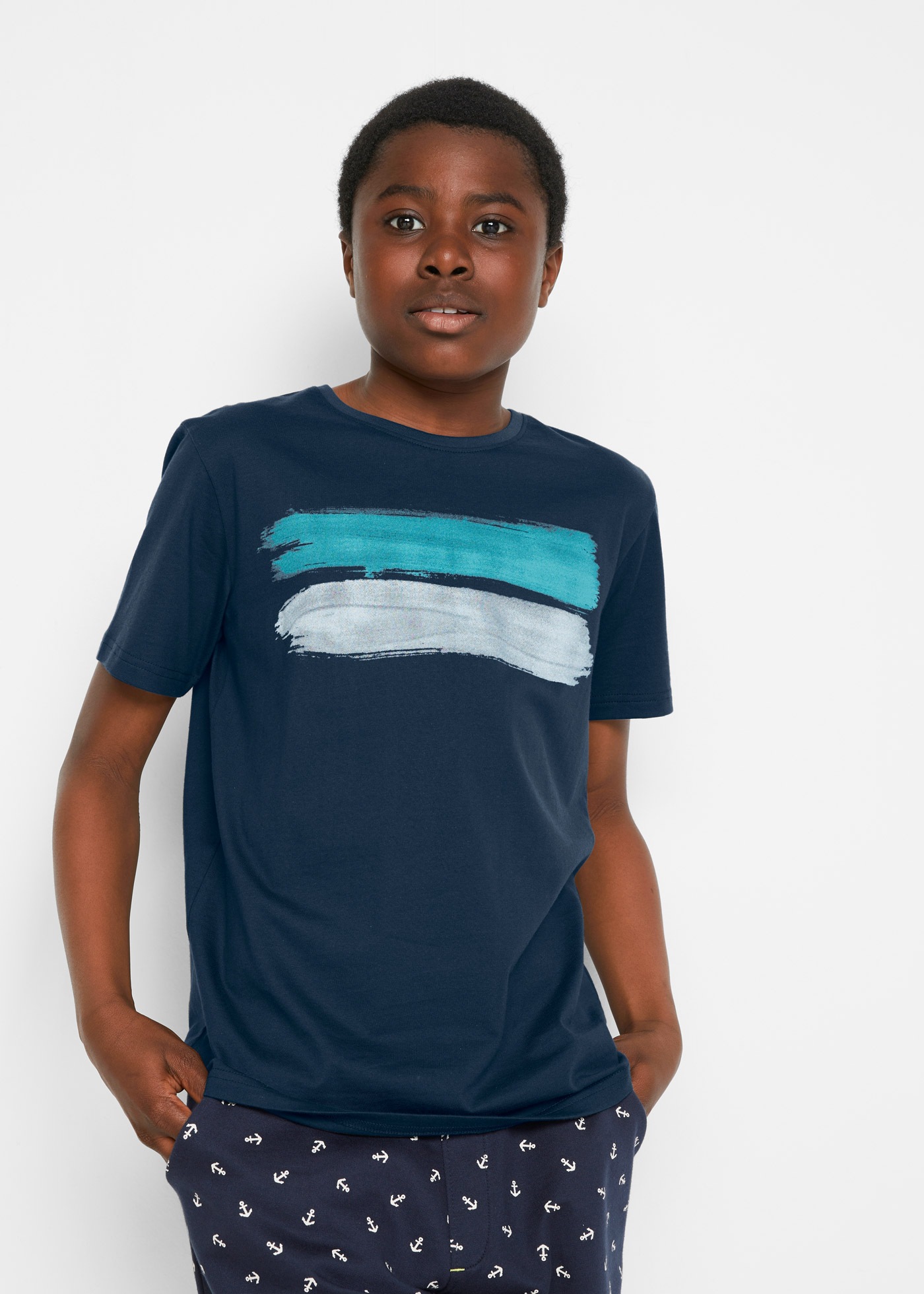 Image of bonprix T-Shirt bequeme Passform, Kurzarm-Design, für Schule und Freizeit