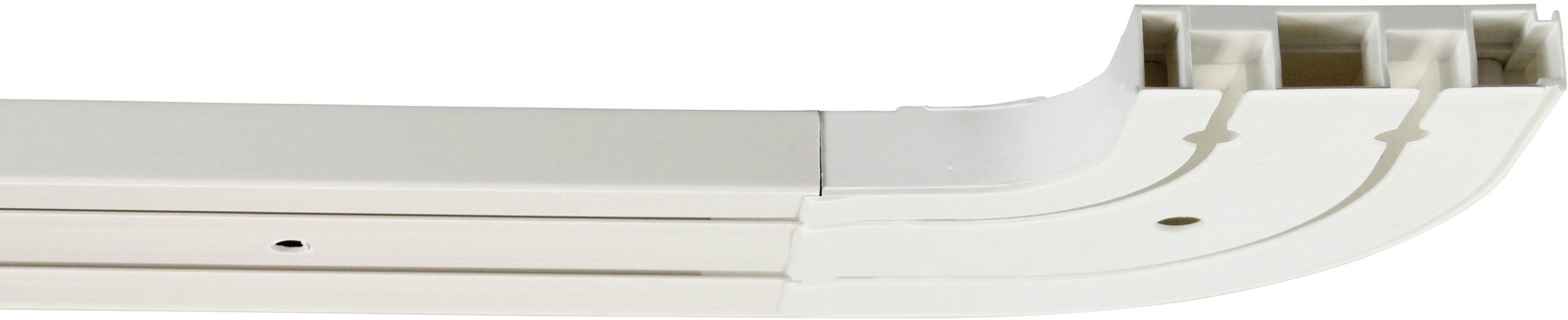 Image of GARESA Gardinenschiene "Kunststoffschiene CREDO" 2 läufig-läufig Wunschmasslänge Kunststoffschiene 3-läufig seitlich mit Rundbögen, Deckenmontage