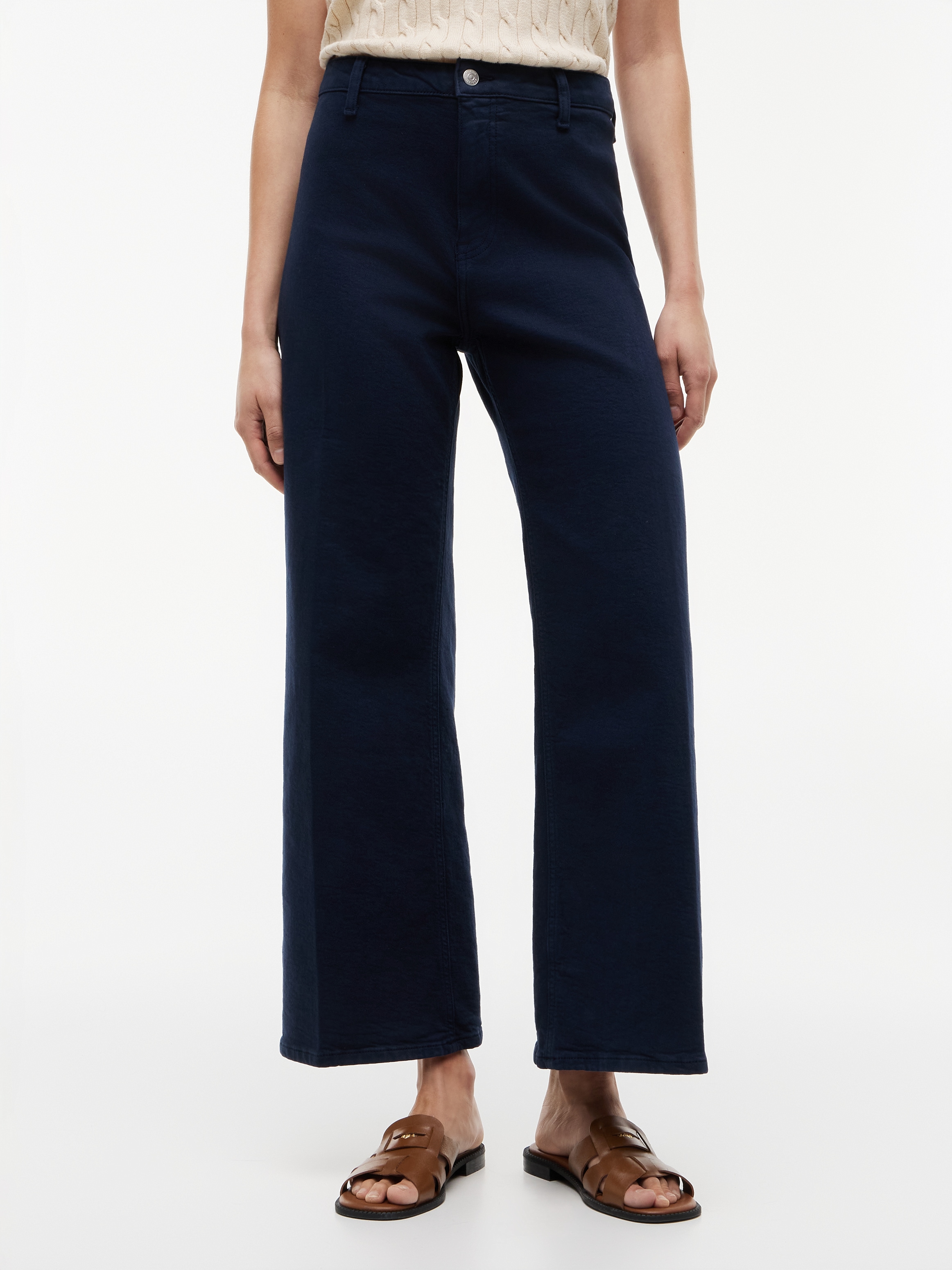 Image of Tommy Hilfiger High-waist-Jeans "WIDE LEG WASHED CLR HW ANKLE" Baumwollmischung, lässig geschnitten, knöchellang