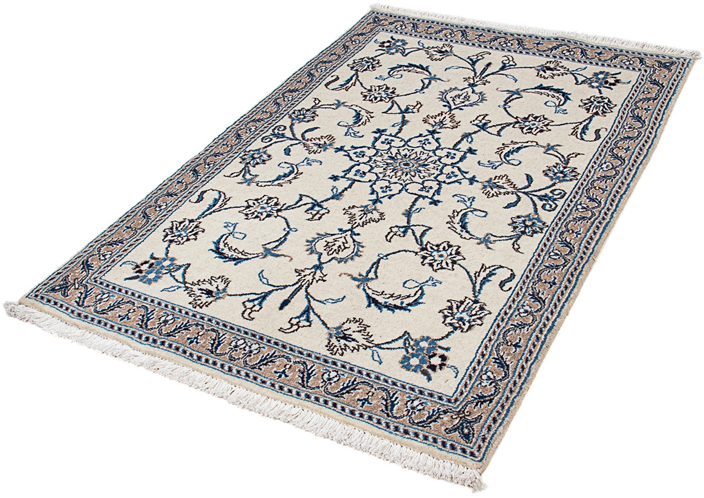 Image of morgenland Orientteppich »Perser - Nain - 146 x 86 cm - beige«, rechteckig, 10 mm Höhe, Wohnzimmer, Handgeknüpft, Einzelstück mit Zertifikat bei Ackermann Versand Schweiz