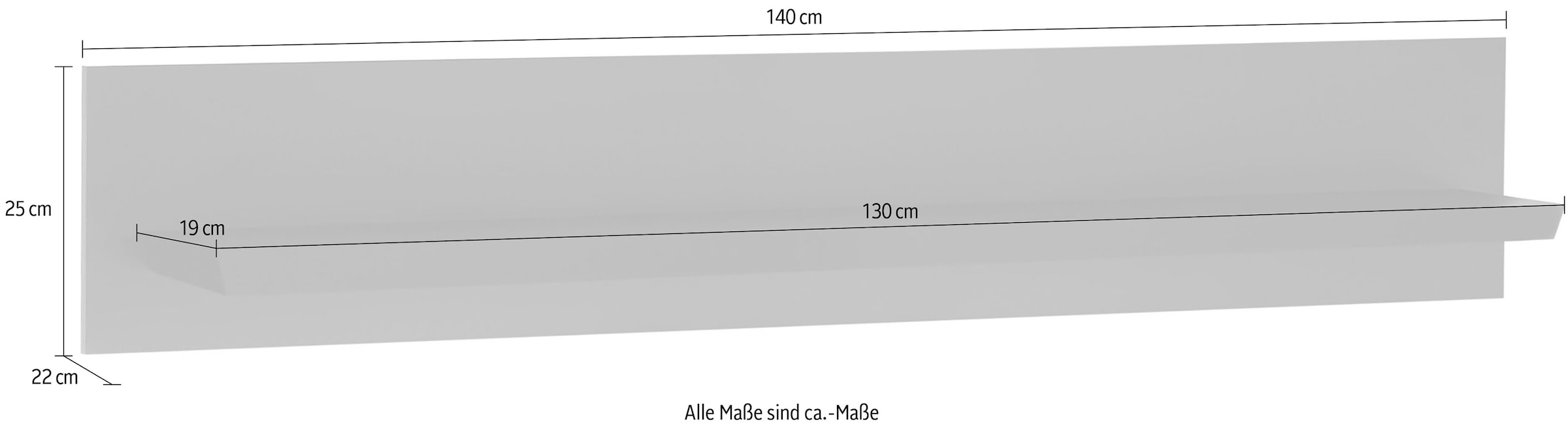 Home affaire Tableau mural »Lincoln, Wandregal im Landhausstil, Wandhalter mit Ablagefläche« edles Design, in zwei Grössen verfügbar, vielseitig einsetzbar