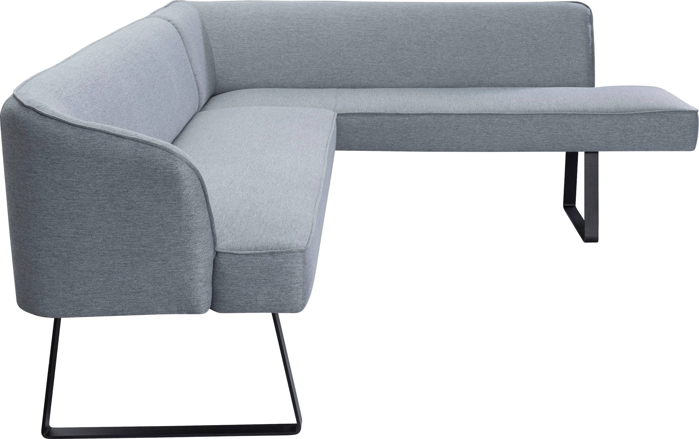 exxpo - sofa fashion Banc d'angle »Americano« mit Keder und Metallfüssen, Bezug in verschiedenen Qualitäten