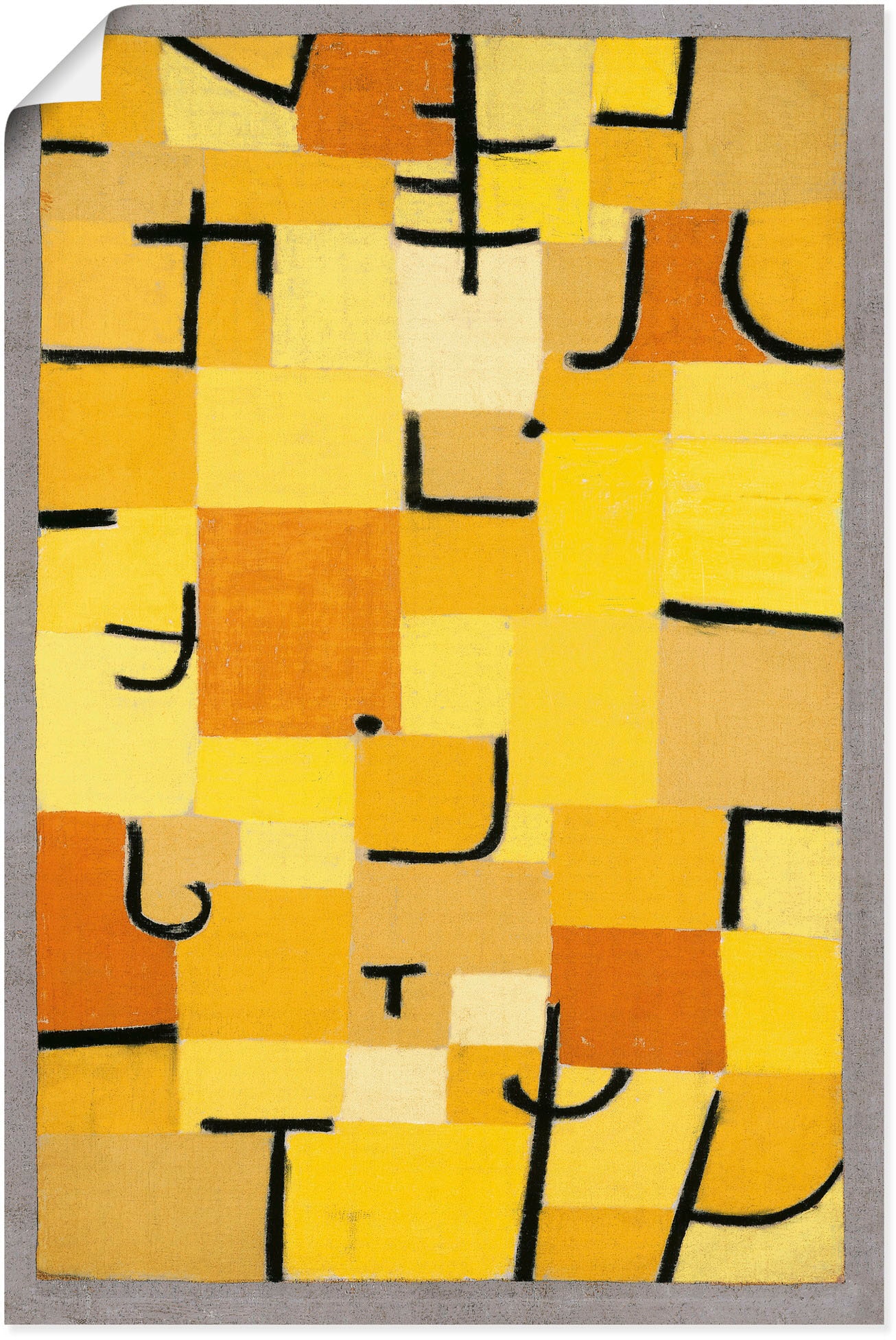 Artland Kunstdruck »Zeichen in Gelb. 1937«, Muster, (1 St.), als Alubild, Leinwandbild, Wandaufkleber oder Poster in versch. Grössen