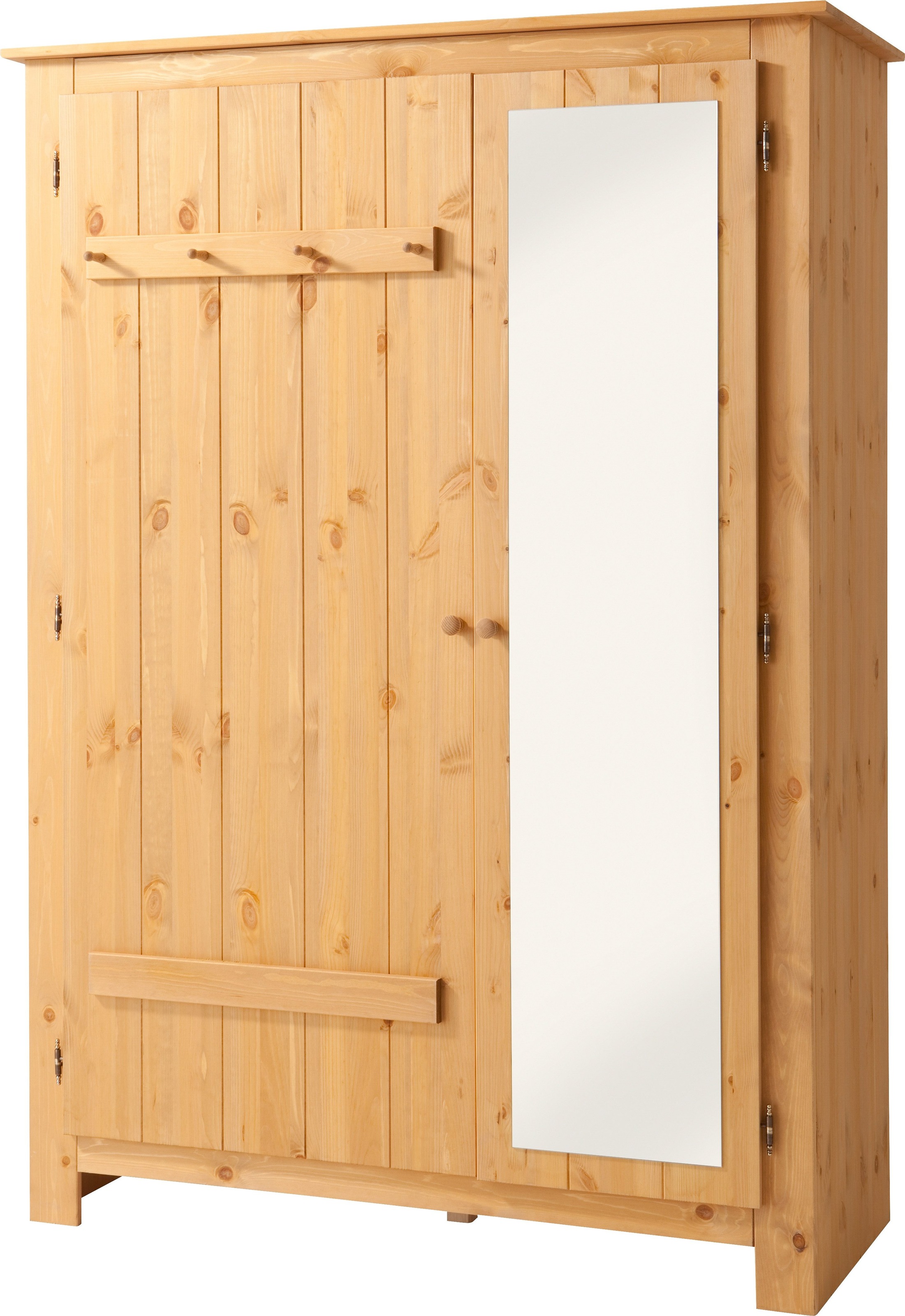 Image of Home affaire Garderobenschrank »Bertram«, aus schönem massivem Kiefernholz, mit einer Spiegeltür, Höhe 170 cm bei Ackermann Versand Schweiz
