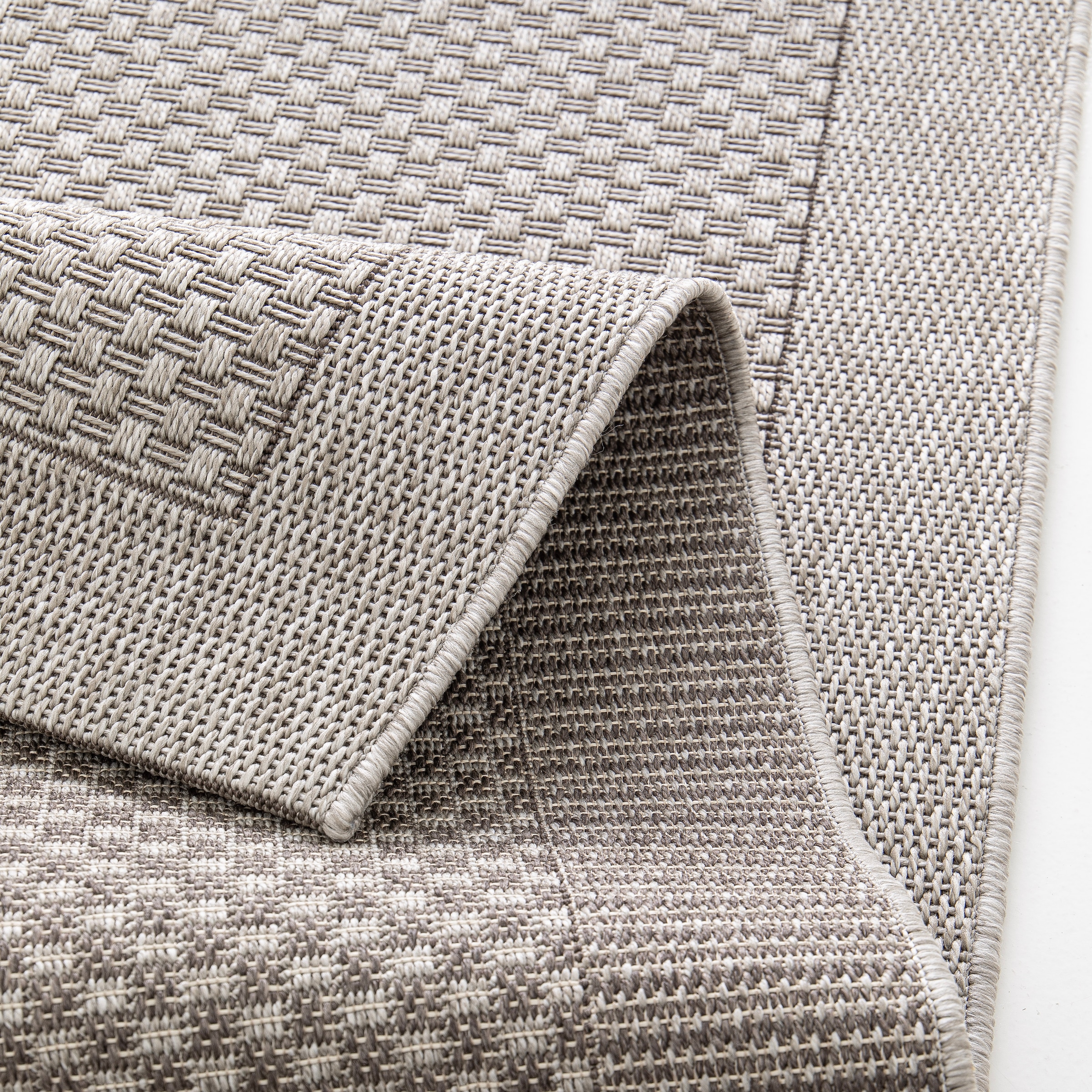 GOODproduct Teppich »Arona, Sisal-Optik mit Bordüre, auch für Balkon und Terrasse« rechteckig 7 mm Höhe In- und Outdoor geeignet, Wetterfest & UV-beständig