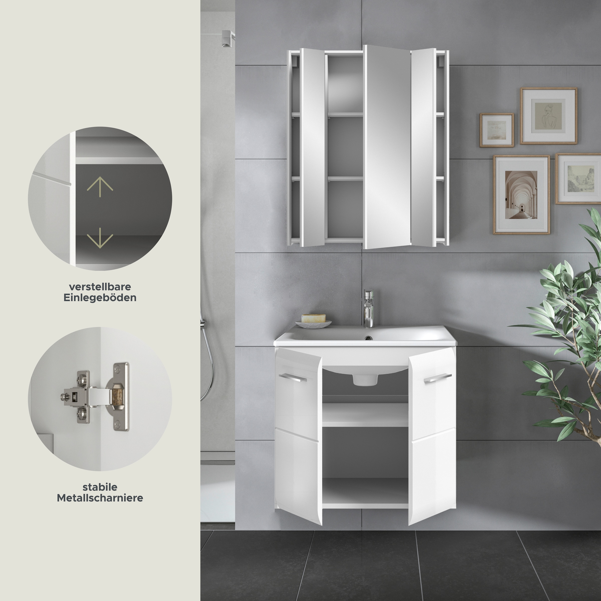 INOSIGN Ensemble de salle de bains Set, 3 cuis tlg.