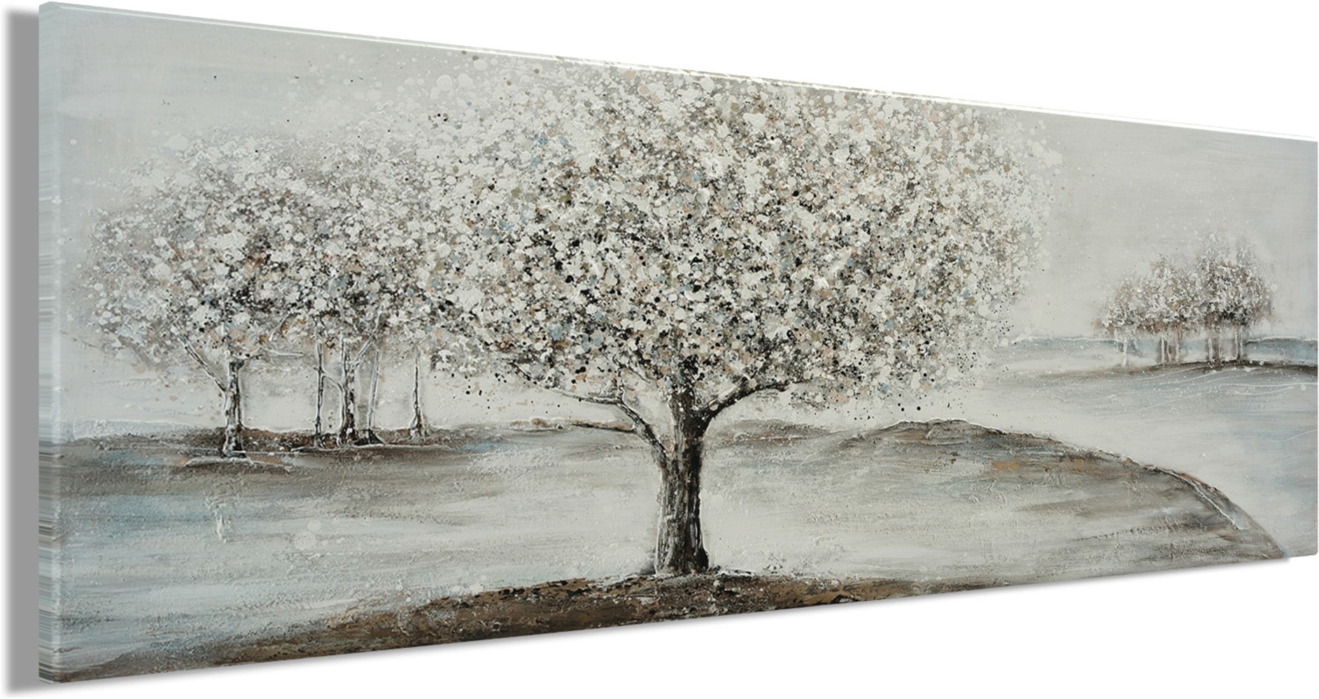 Bönninghoff Ölgemälde »handarbeit BÄUME 40x120 cm – Wandbild Kunst Deko modern« Baum | Baumbilder | Landschaften handgefertigt, jedes Bild ein Unikat